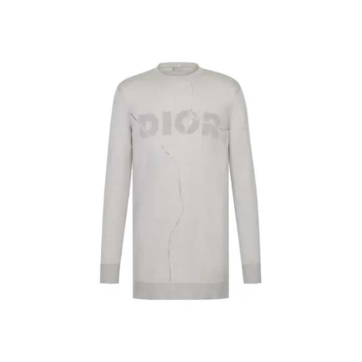 Dior Dior Dior FW21 Logo Knit Long Sleeve Top 0079-2507 Size US L / EU 52-54 / 3 - 1 Thumbnail