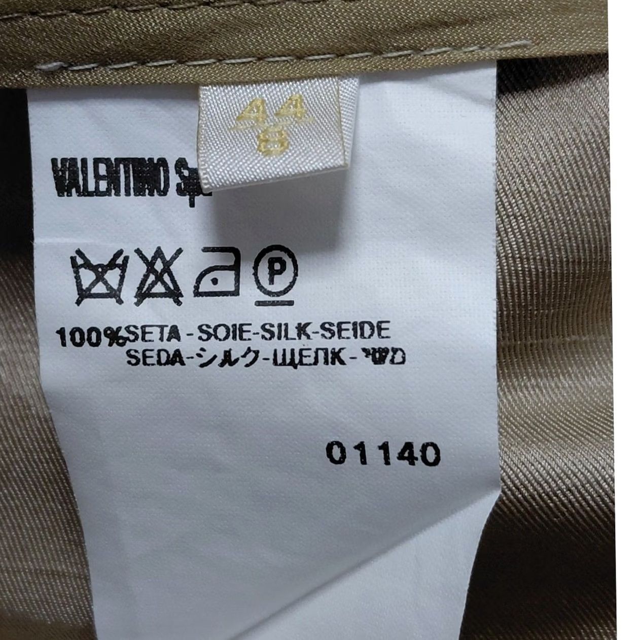 Valentino Valentino Skirt Womens 8 Beige ROMA Silk Solid Lightweight Size Size 30" / US 8 / IT 44 - 5 Thumbnail