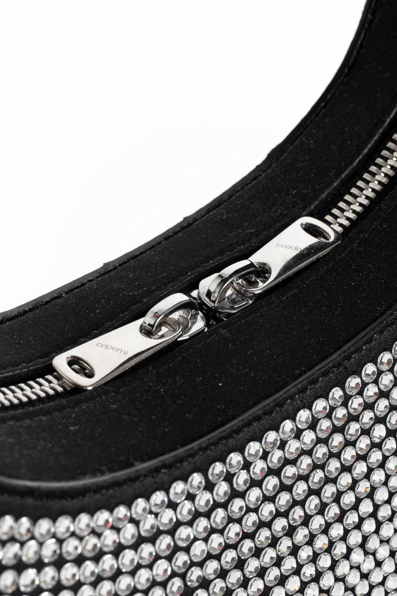 Coperni Coperni Baguette Swipe Black Crystal Structured Handbag Size ONE SIZE - 10 Thumbnail
