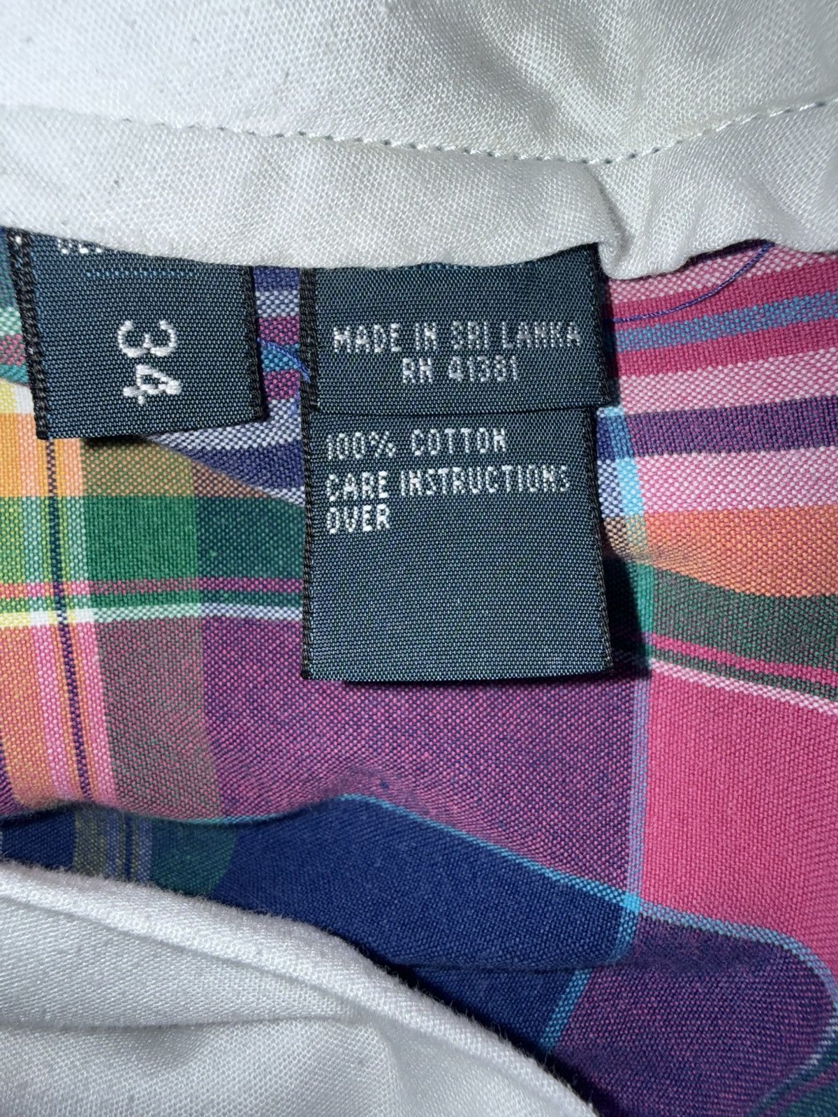 Polo Ralph Lauren Vintage Polo Ralph Lauren India Madras Shorts 34 Size US 34 / EU 50 - 5 Thumbnail