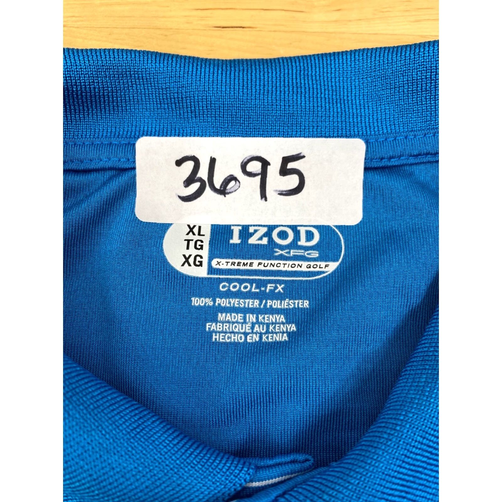Izod IZOD Polo Shirt Mens XL Light Blue Striped Golf 3695 Size US XL / EU 56 / 4 - 2 Thumbnail