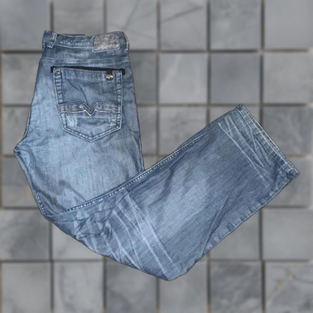 Buffalo David Bitton VINTAGE Buffalo David Bitton Men’s Jeans 38x33 Honeycomb Fade Distressed Blue Jeans Mens Straight Regular 38 33 Distressed Size US 38 / EU 54 - 1 Thumbnail