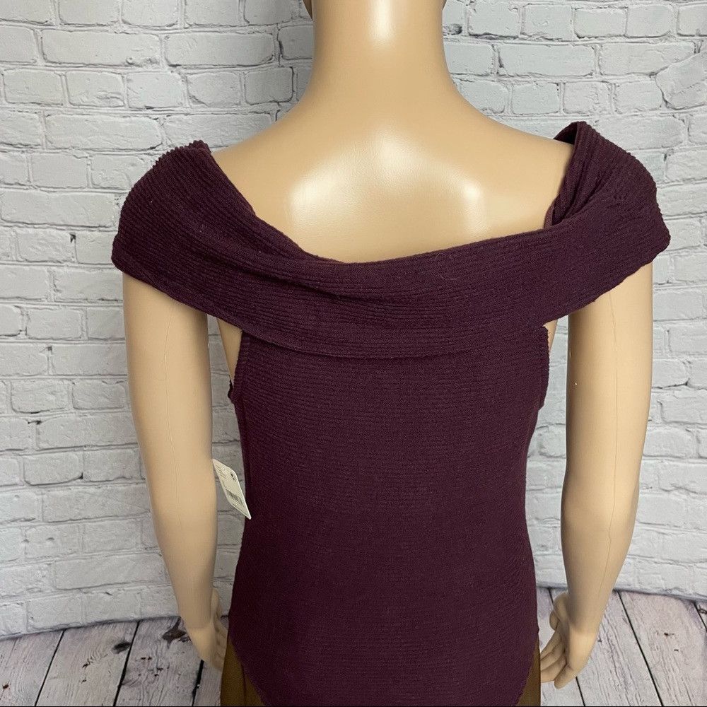Free People NWT New $58 Free People This Cutie Purple Ruched Off-the-Sh Size L / US 10 / IT 46 - 9 Thumbnail