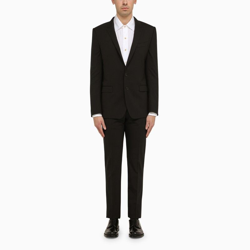 image of Dolce Gabbana Dolce&gabbana Black Wool Single-Breasted Suit, Men's (Size Small)