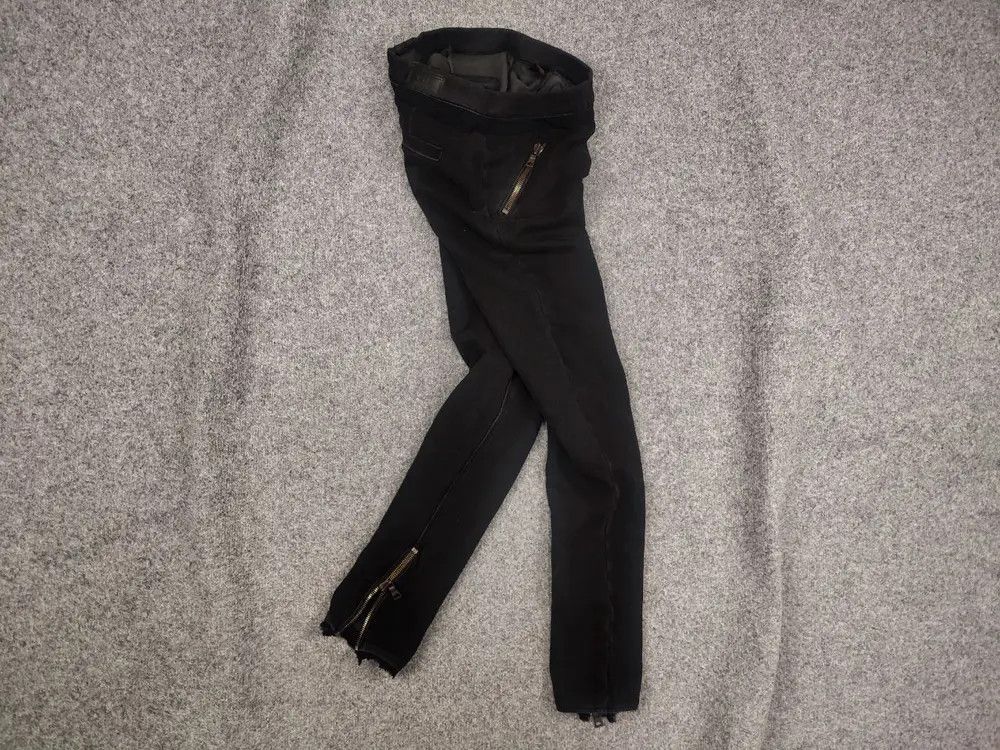 Vintage Road To Awe R+A Design Avant Garde Black Skinny Zip Pants Size 30" / US 8 / IT 44 - 1 Thumbnail