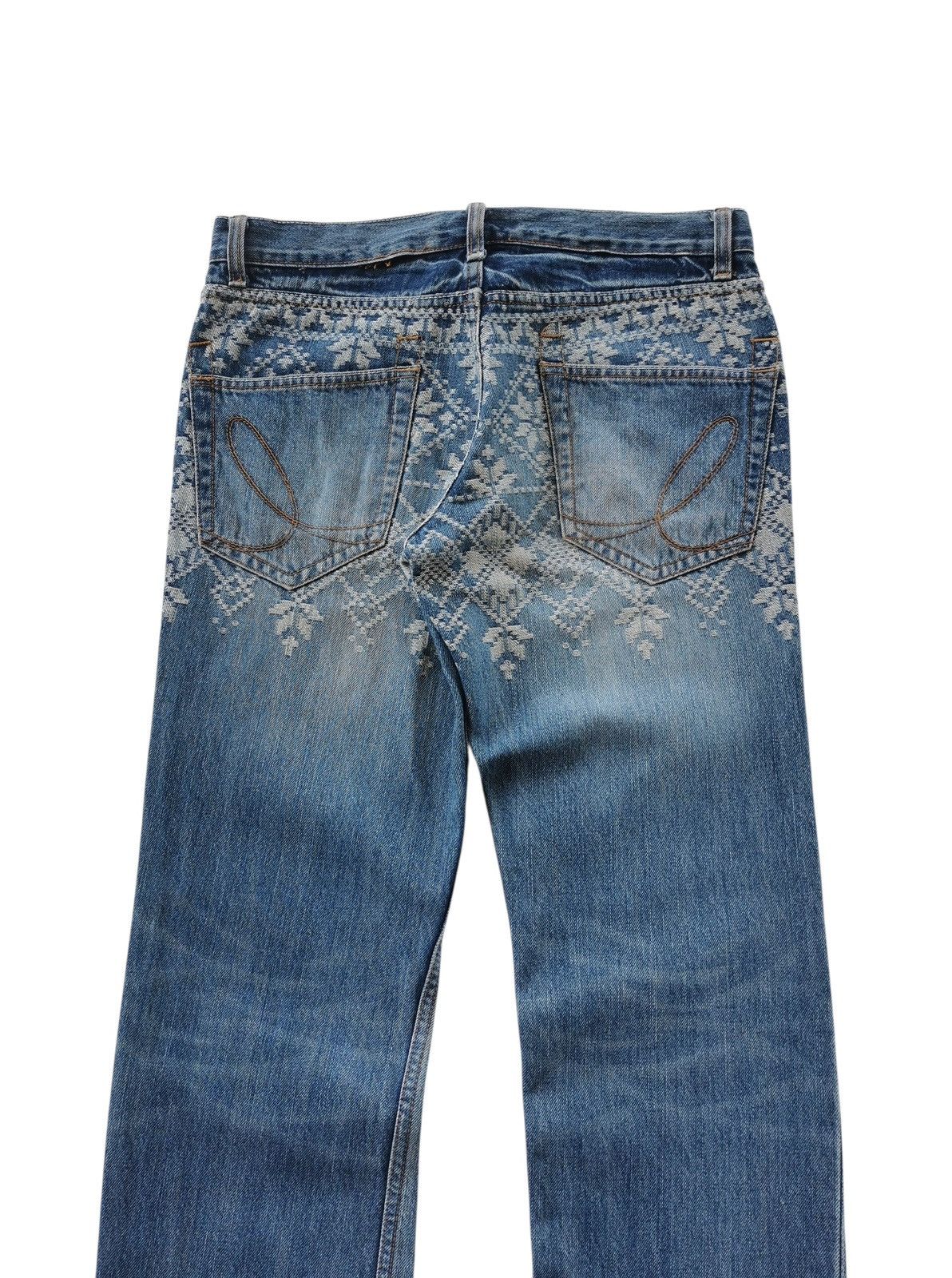 Iroquois Japan Japanese Brand Iroquois Slim Jeans Damask Pattern - 30x43 Size US 30 / EU 46 - 3 Thumbnail