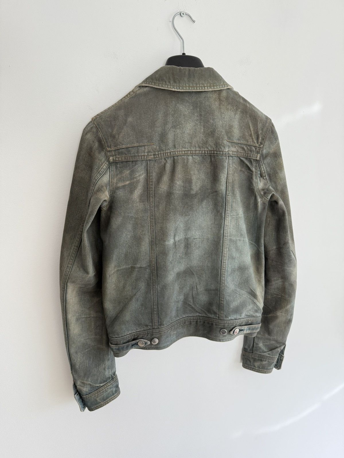 Dior × Hedi Slimane S/S 2004 “Strip” Dirty Bleu Clair Denim Jacket Size US M / EU 48-50 / 2 - 11 Thumbnail