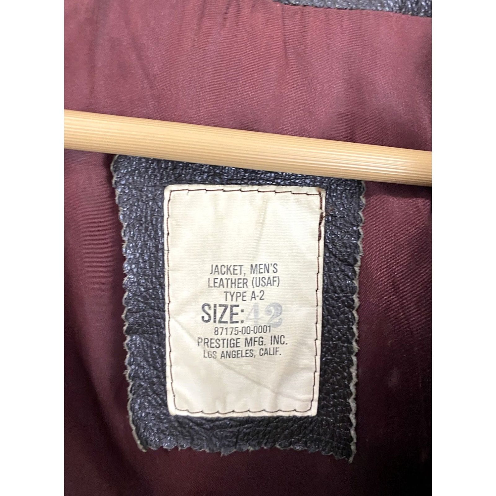 Vintage VTG Prestige MFG INC Cowhide USAF A-2 Leather Flight Bomber Jacket Size 42 Mens Brown Leather Bomber Jacket 42 USF A-2 Vintage Craftsmanship Size US XS / EU 42 / 0 - 3 Thumbnail