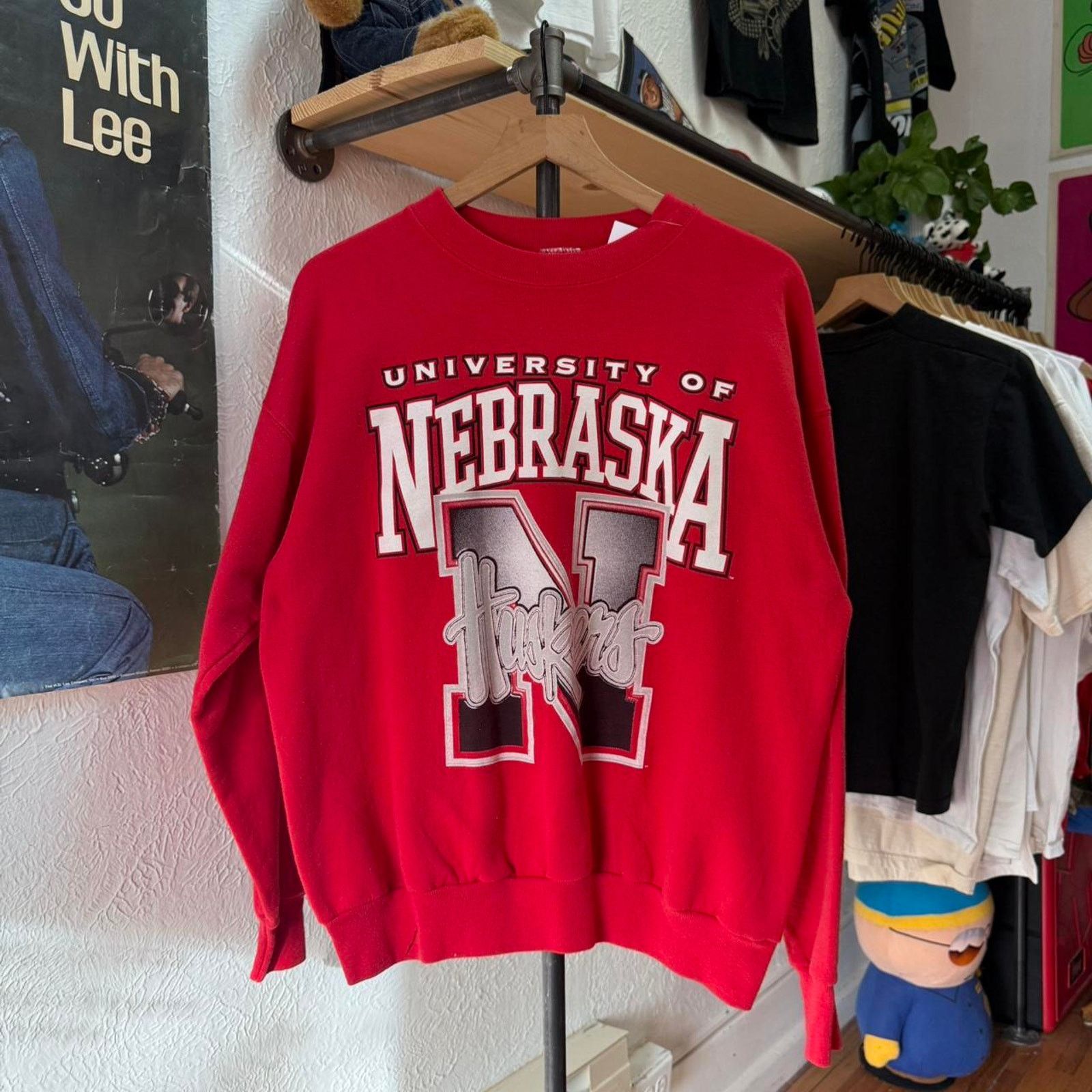 Vintage Vintage 90s Nebraska Huskers Big N Football Crewneck Size US L / EU 52-54 / 3 - 1 Thumbnail
