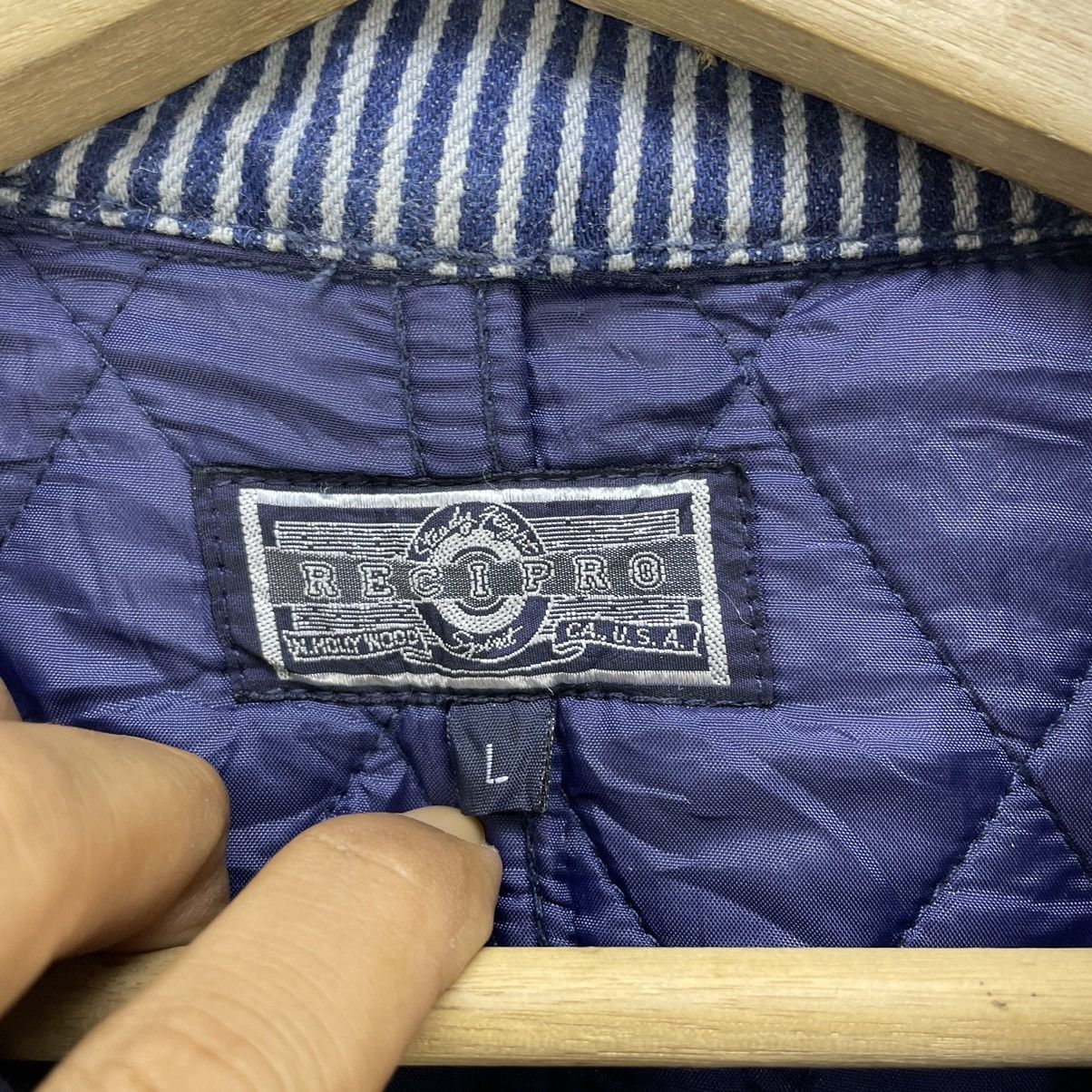 Japanese Brand Hikory Stripe Recipro Jacket Quilted Size US M / EU 48-50 / 2 - 6 Thumbnail