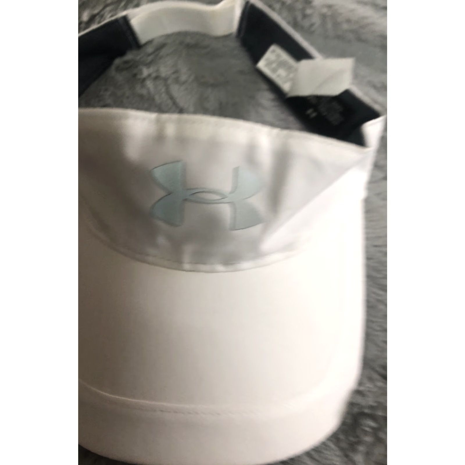 Under Armour Under Armour Visor Women's White Gray UA Logo Tennis Hat OSFM One Size Fits Most Size ONE SIZE - 2 Thumbnail