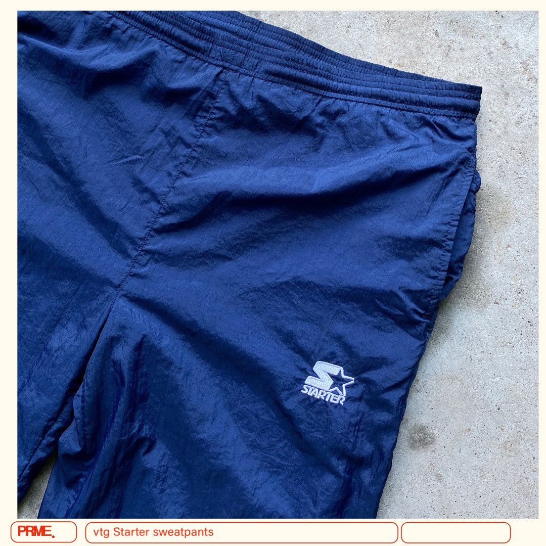 Starter × Vintage vintage 90s STARTER Spellout Logo Nylon Track sweatpants Size US 39 - 4 Thumbnail