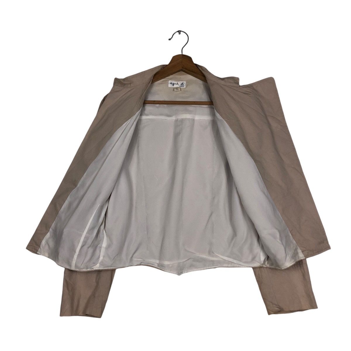 agnes b. 📌Cropped Biker Jacket Agnes B. Double Layer Breast Rare Size M / US 6-8 / IT 42-44 - 14 Thumbnail