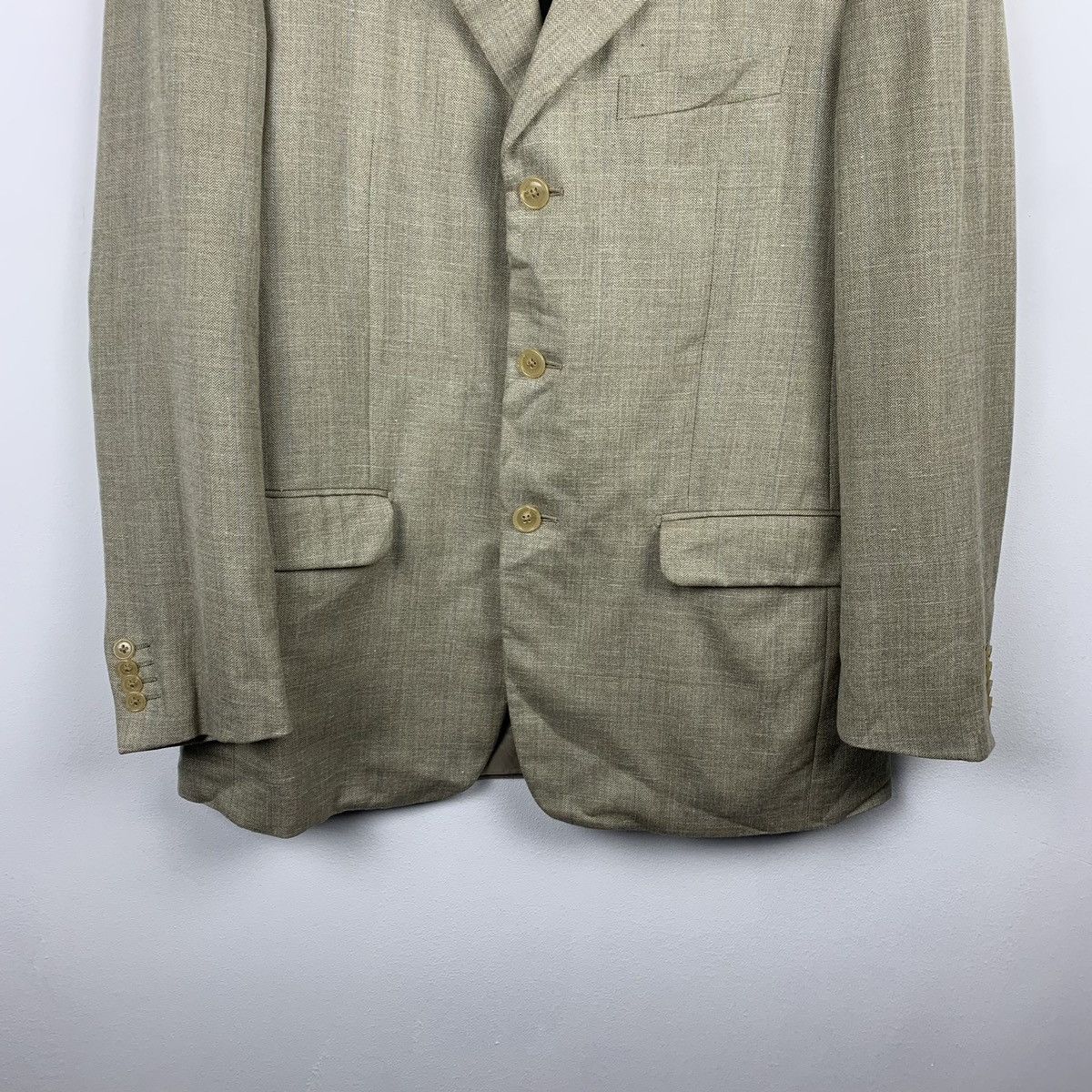 Ermenegildo Zegna Ermenegildo Zegna Wool Silk Linen Blazer 50R Made in Spain Size 50R - 3 Thumbnail
