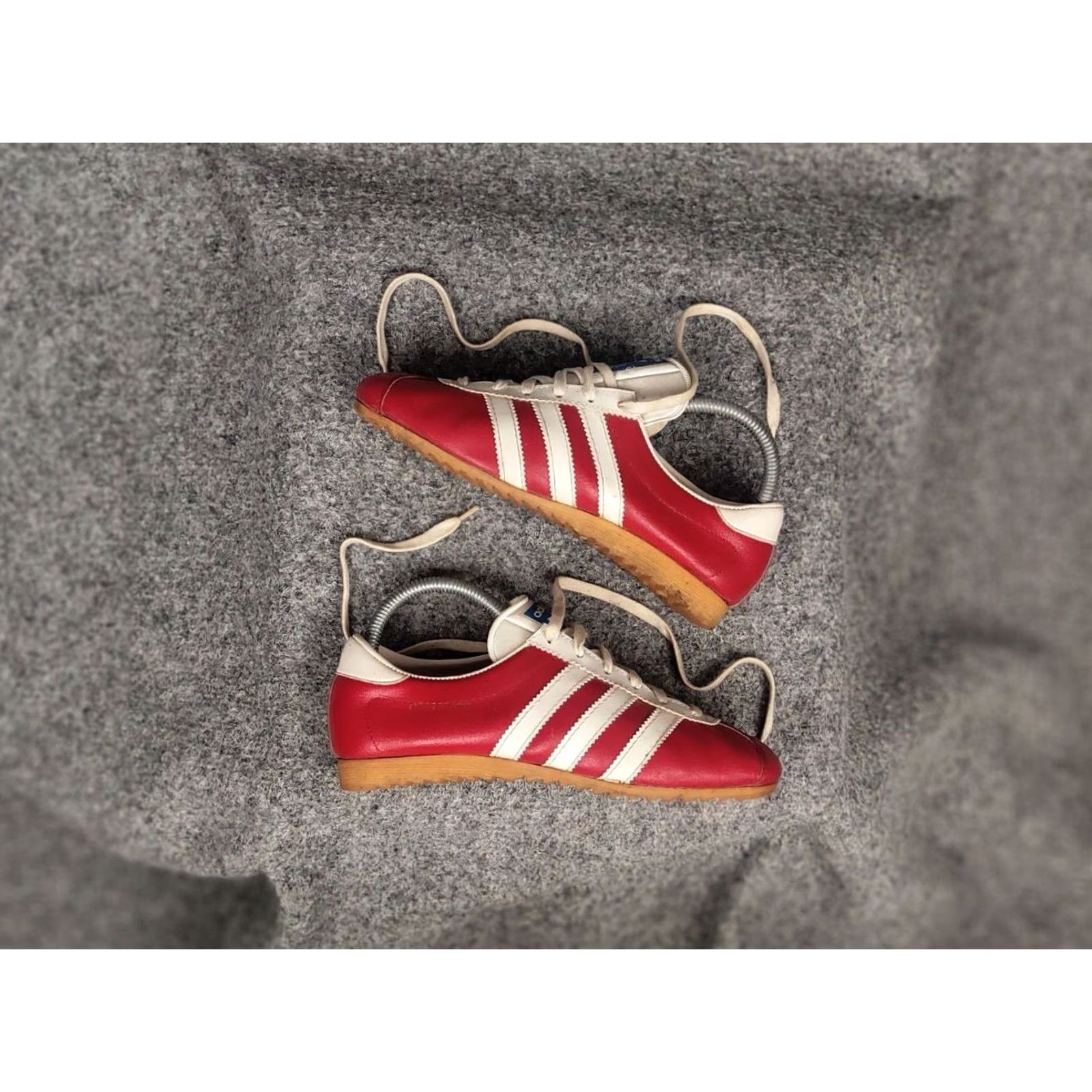 Adidas Adidas Hobby Vintage Sneakers 70's Austria Red Leather Trainers Shoes Size US 5 / EU 37 - 2 Thumbnail