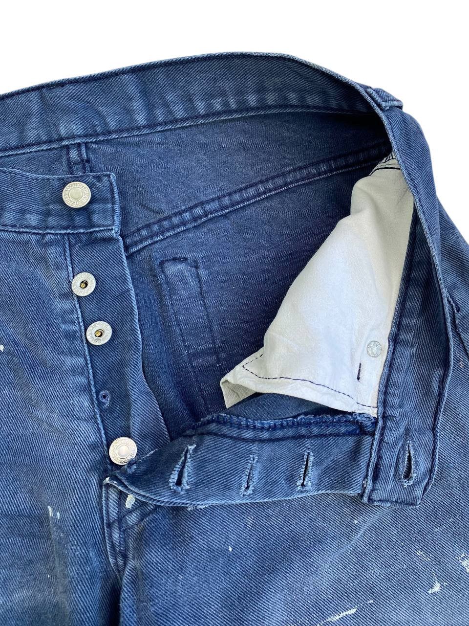 Levi's Vintage 1993 Levis 501 Black Painter Denim Button 532 Size US 30 / EU 46 - 6 Thumbnail