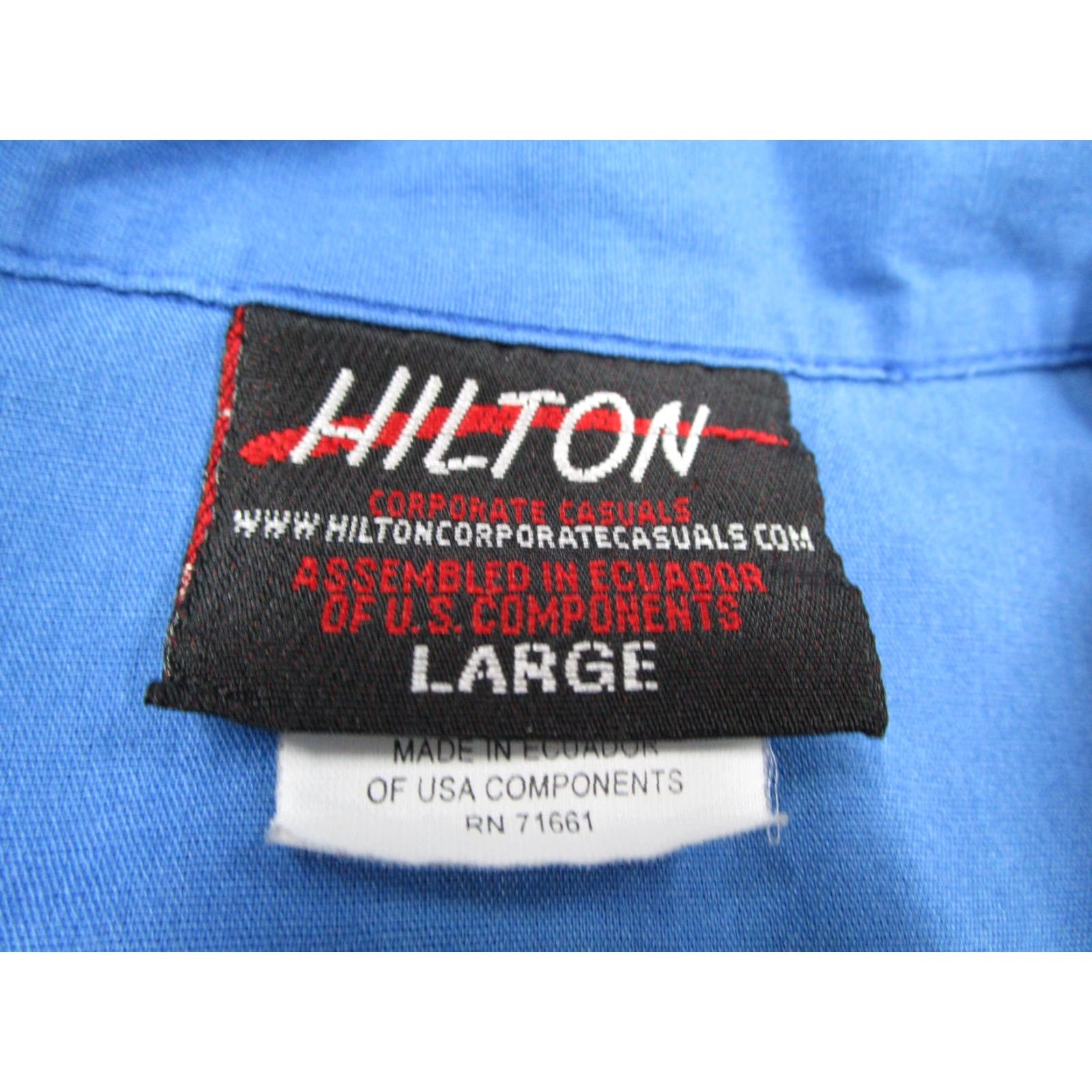 Vintage VINTAGE Hilton Bowling Shirt Mens Large Blue Short Sleeve Button Up USBC 200 Patch LAX 80s 90s California Mens Size US L / EU 52-54 / 3 - 3 Thumbnail