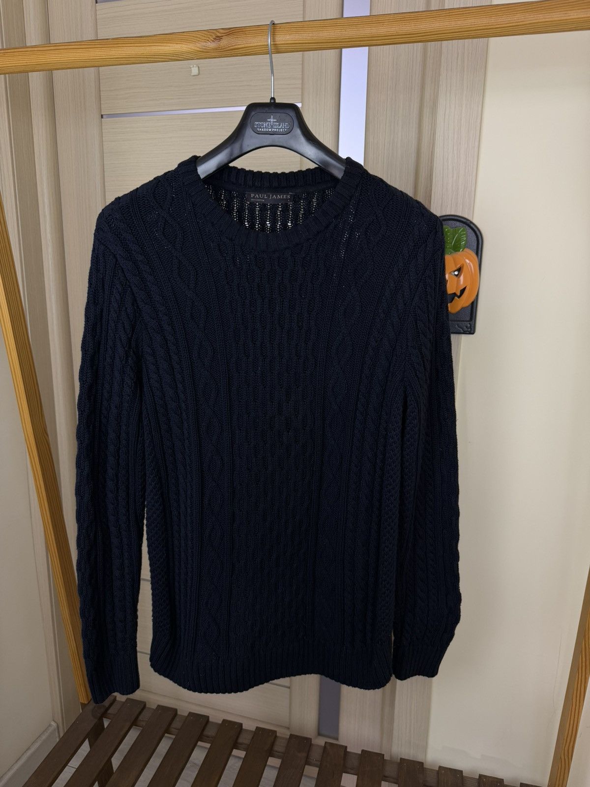 Paul James Paul James Men’s Chunky Cotton Fisherman’s Jumper Sweater Size US L / EU 52-54 / 3 - 3 Thumbnail