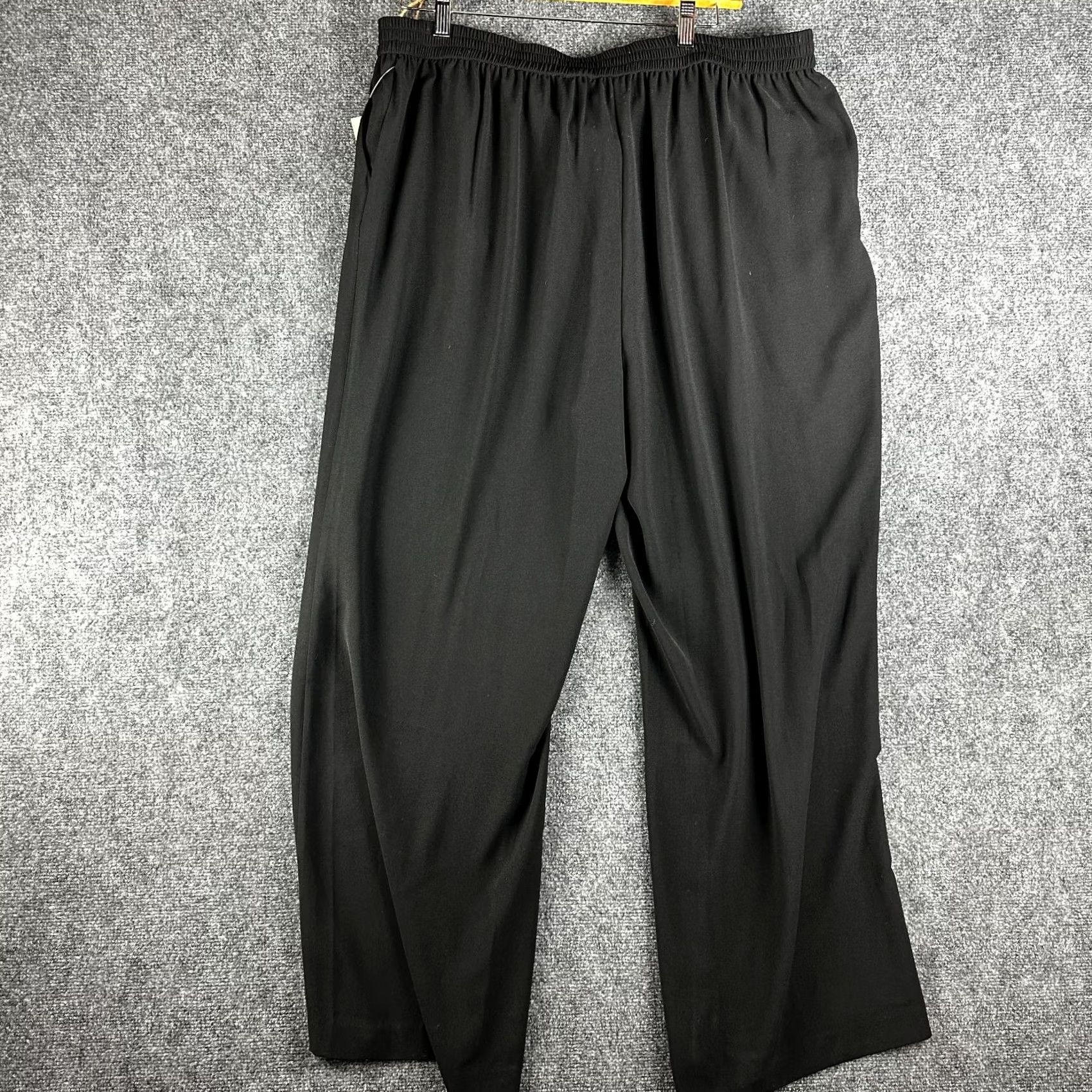 Vintage Sejour Pants Womens 18W Black Wide Leg Pockets Zip Fly Elastic Back Waist NEW Size 40" / US 18 - 6 Thumbnail