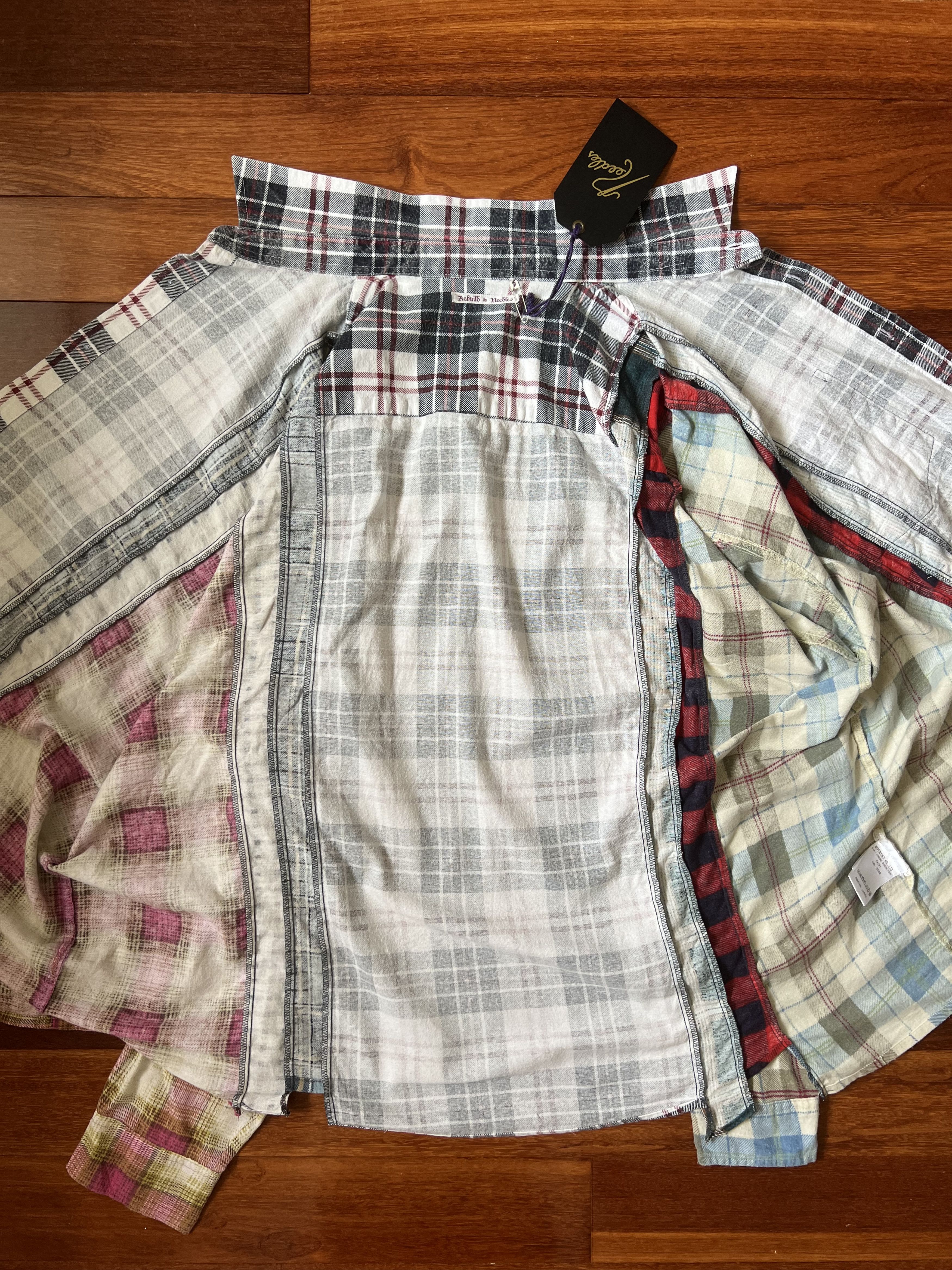 Needles 💚 1/1 Rebuild by Needles 7 Cuts Wide Flannel Shirt NEW Size US M / EU 48-50 / 2 - 7 Thumbnail