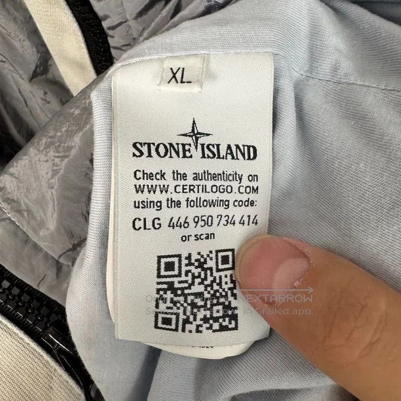 Stone Island Stone Island Silver Nylon Zip Jacket. Size US XL / EU 56 / 4 - 7 Thumbnail