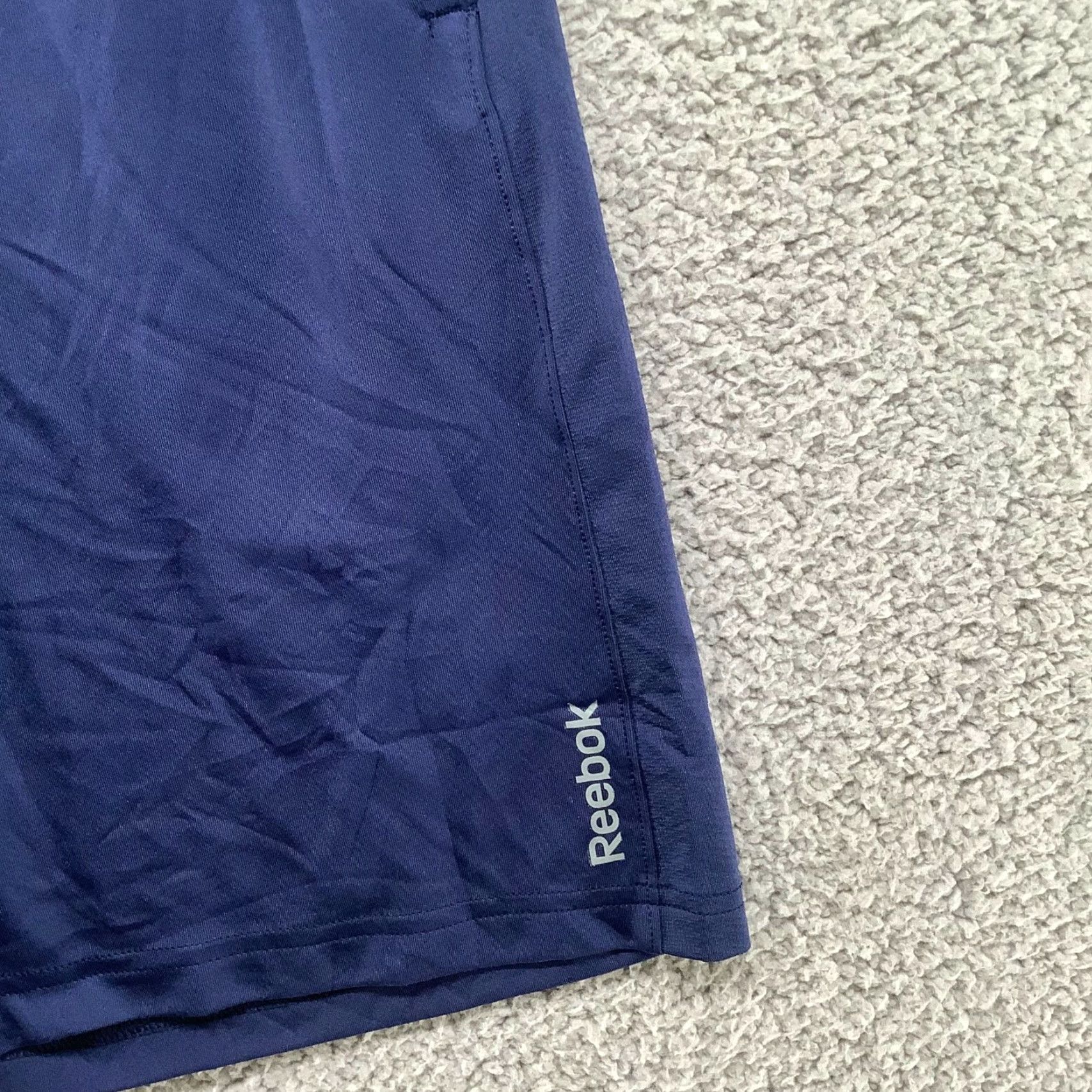 Reebok Reebok Basketball Shorts Mens S Active Blue 9" Inseam Gym Workout Pockets Polyester 100% Regular Fashion Athletic Running Training Size US 29 - 2 Thumbnail