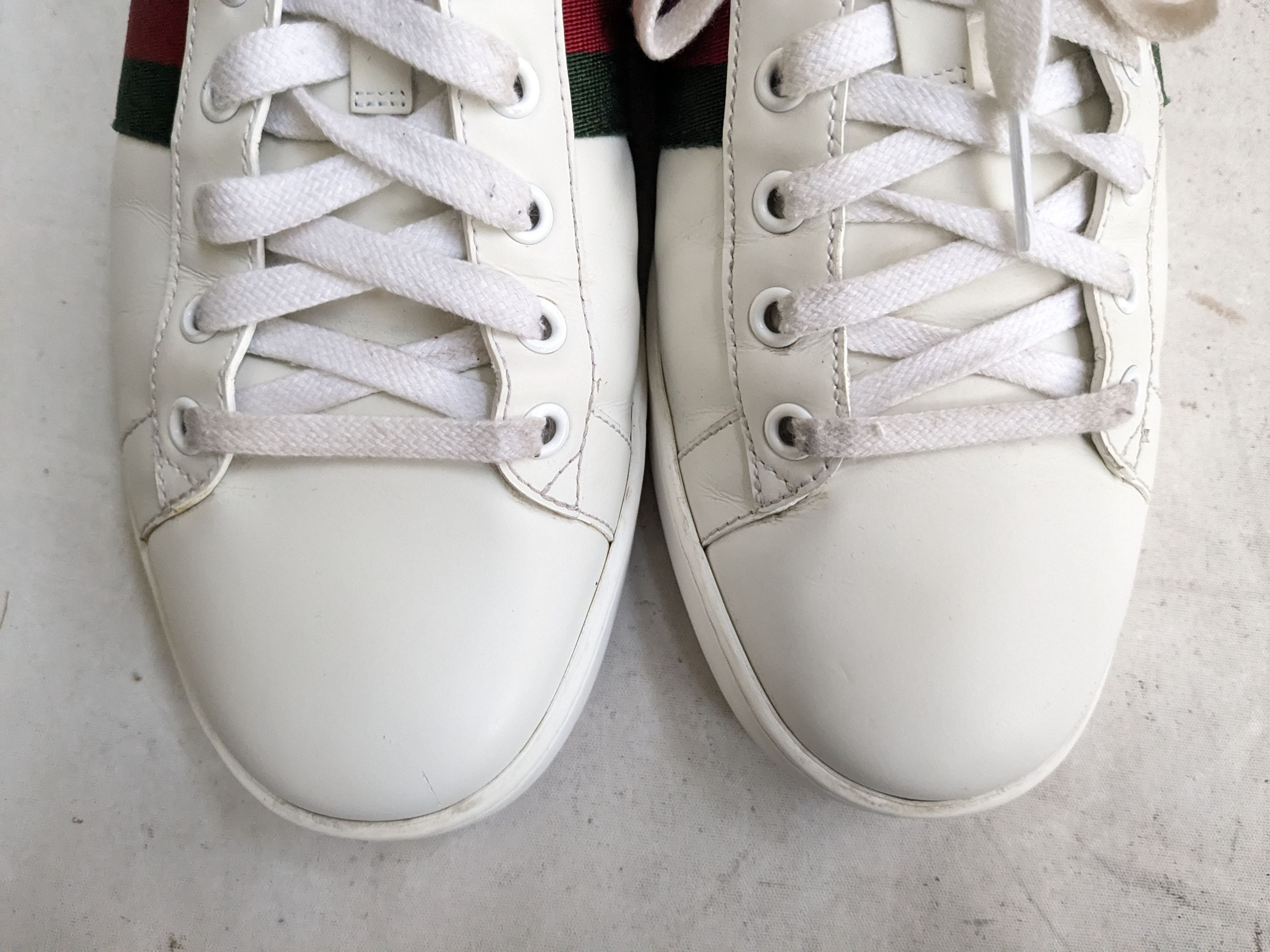 Gucci Gucci Ace Sneakers 7 White Leather Low 386750 Size US 7 / EU 40 - 5 Thumbnail