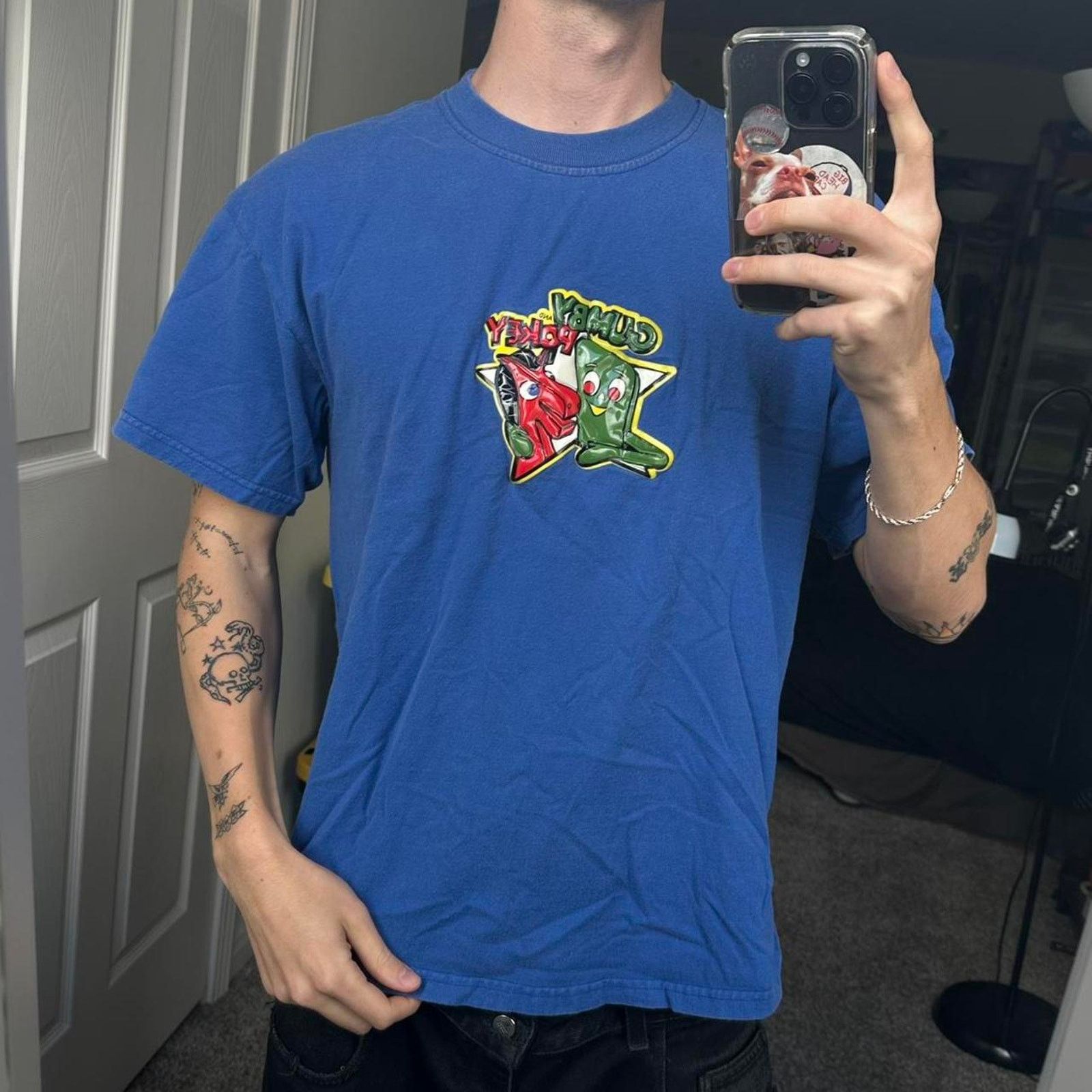 Vintage Vintage Y2K Gumby and Pokey Puffy Raised Plastic 3D Shirt Size US M / EU 48-50 / 2 - 1 Thumbnail