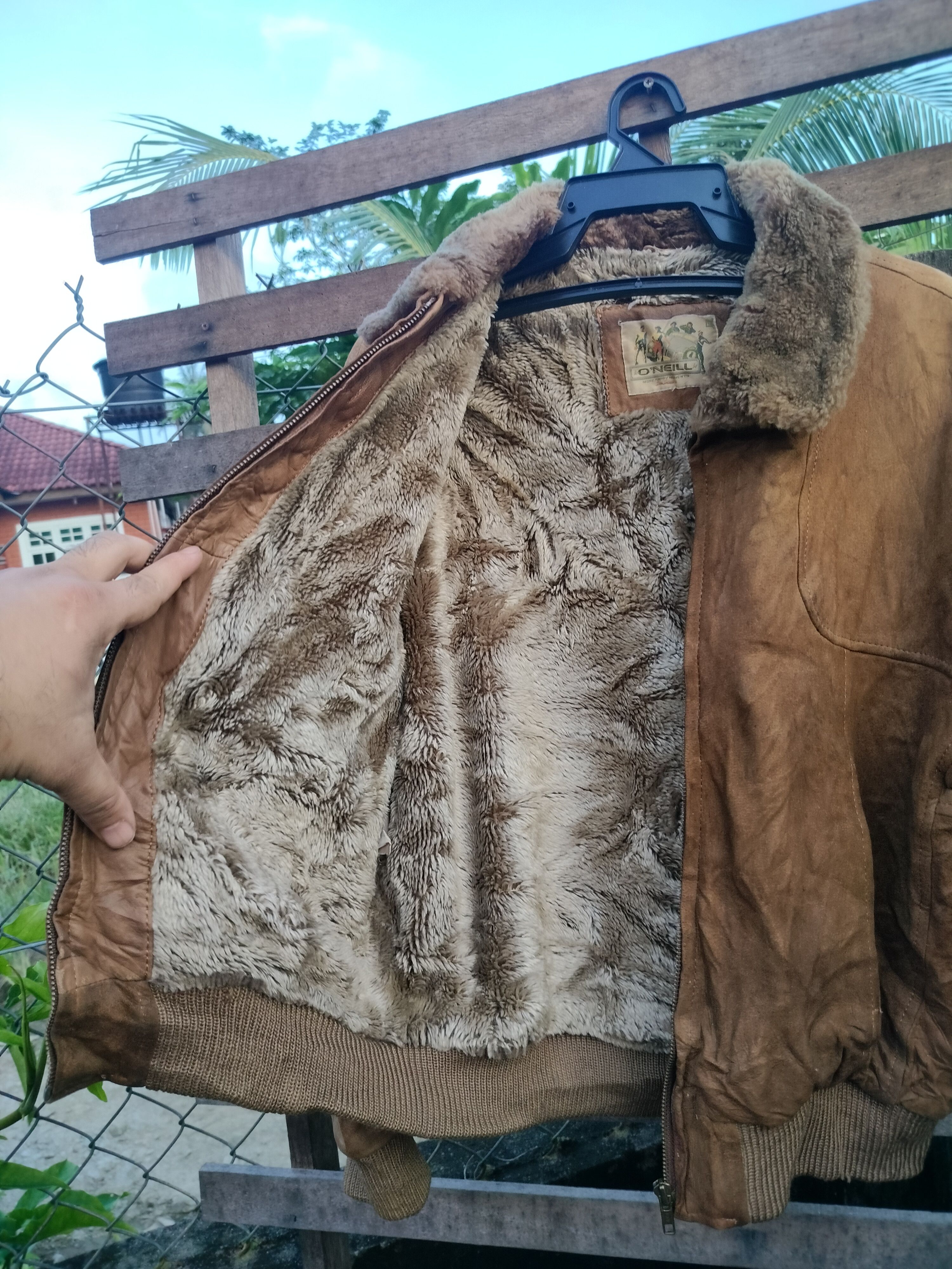 Japanese Brand O'NEILL FUR LEATHER JACKET Size US L / EU 52-54 / 3 - 5 Thumbnail