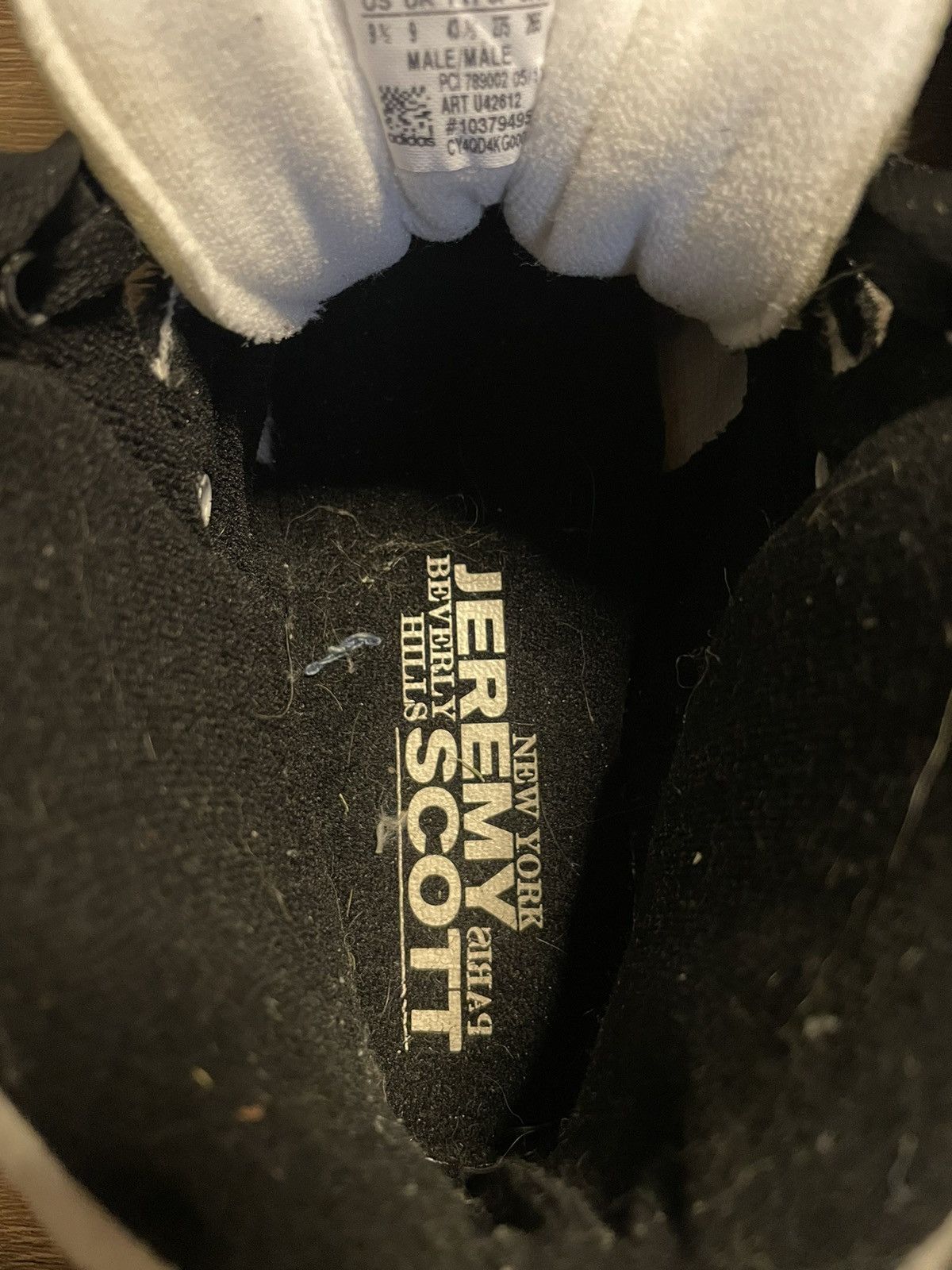 Jeremy Scott Jeremy Scott X Adidas Black Panda High Top Sneaker Size US 9.5 / EU 42-43 - 6 Thumbnail