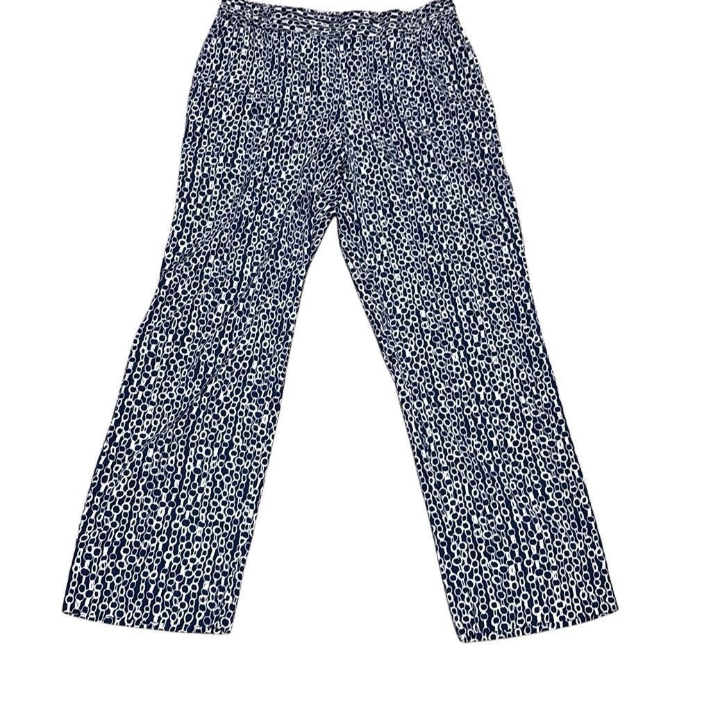Other Investments Womens Medium Blue White Chain Nautical Print Pu Size 28" / US 6 / IT 42 - 2 Thumbnail