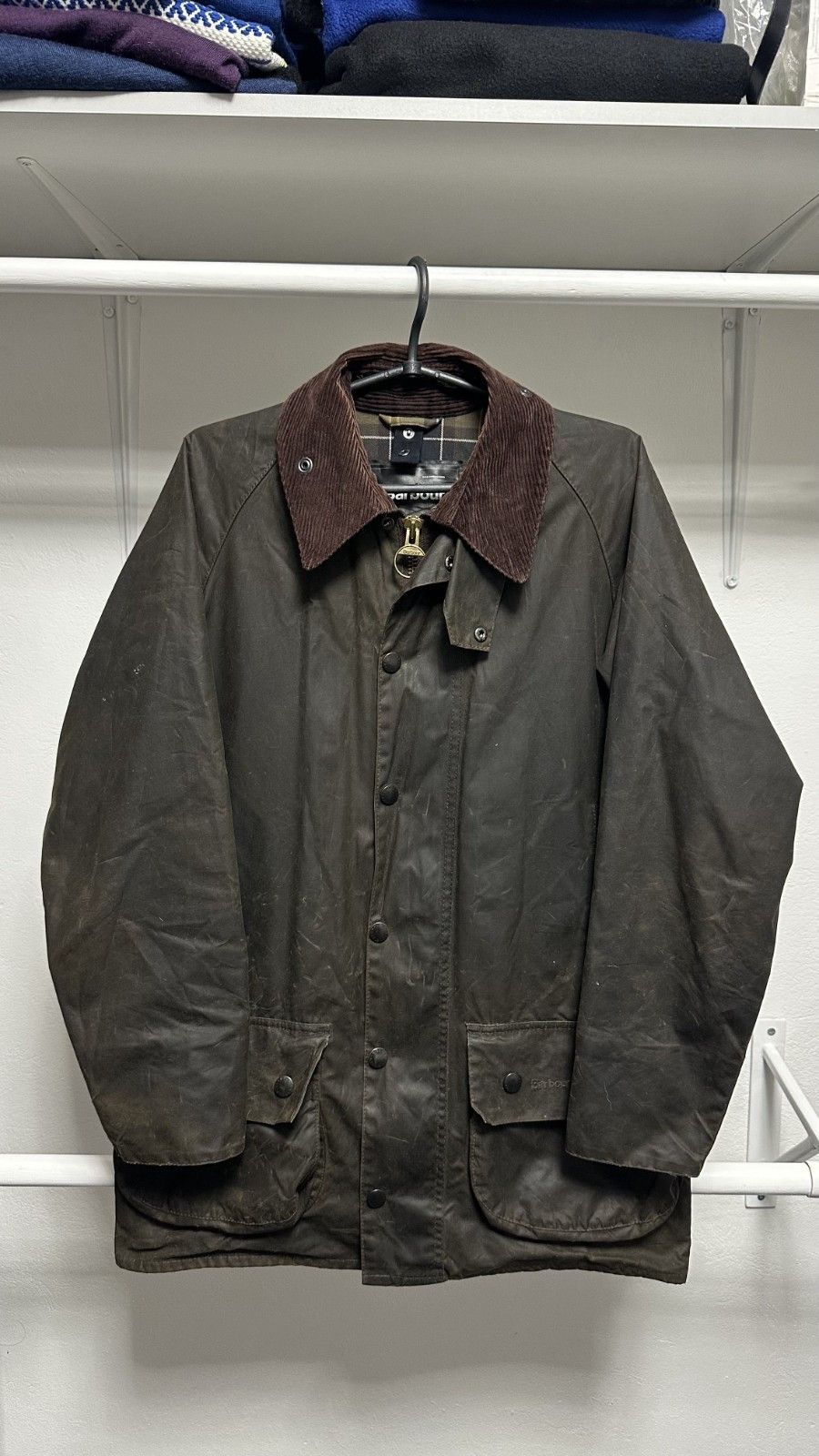 Barbour Barbour Classic Beaufort Waxed Plaid Lined Olive Jacket Size US M / EU 48-50 / 2 - 1 Thumbnail