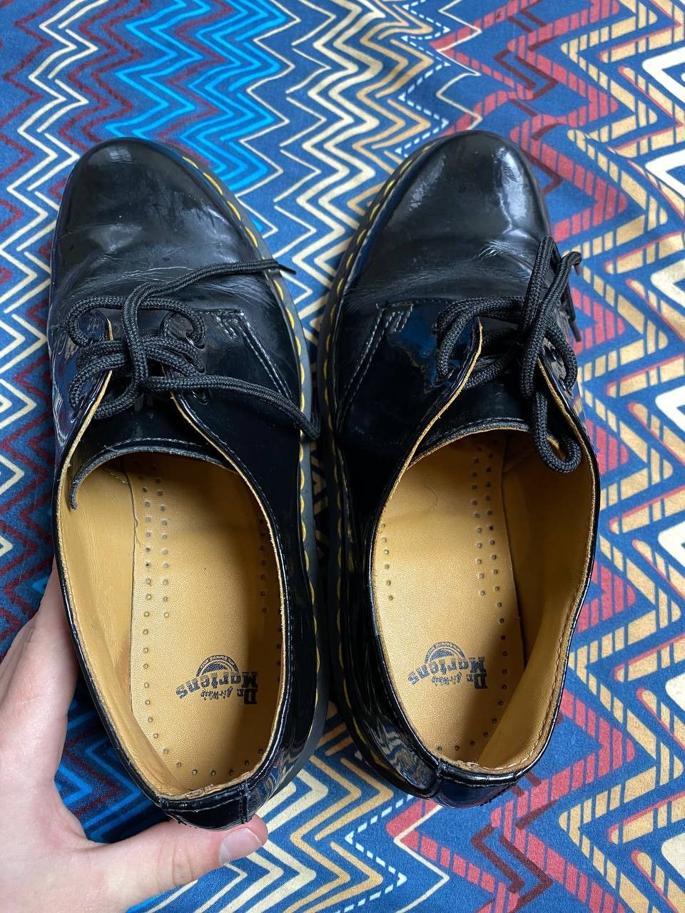 Dr. Martens Dr. Martens Gloss Leather Lace Up Platform shoes Size US 8 / EU 41 - 12 Thumbnail
