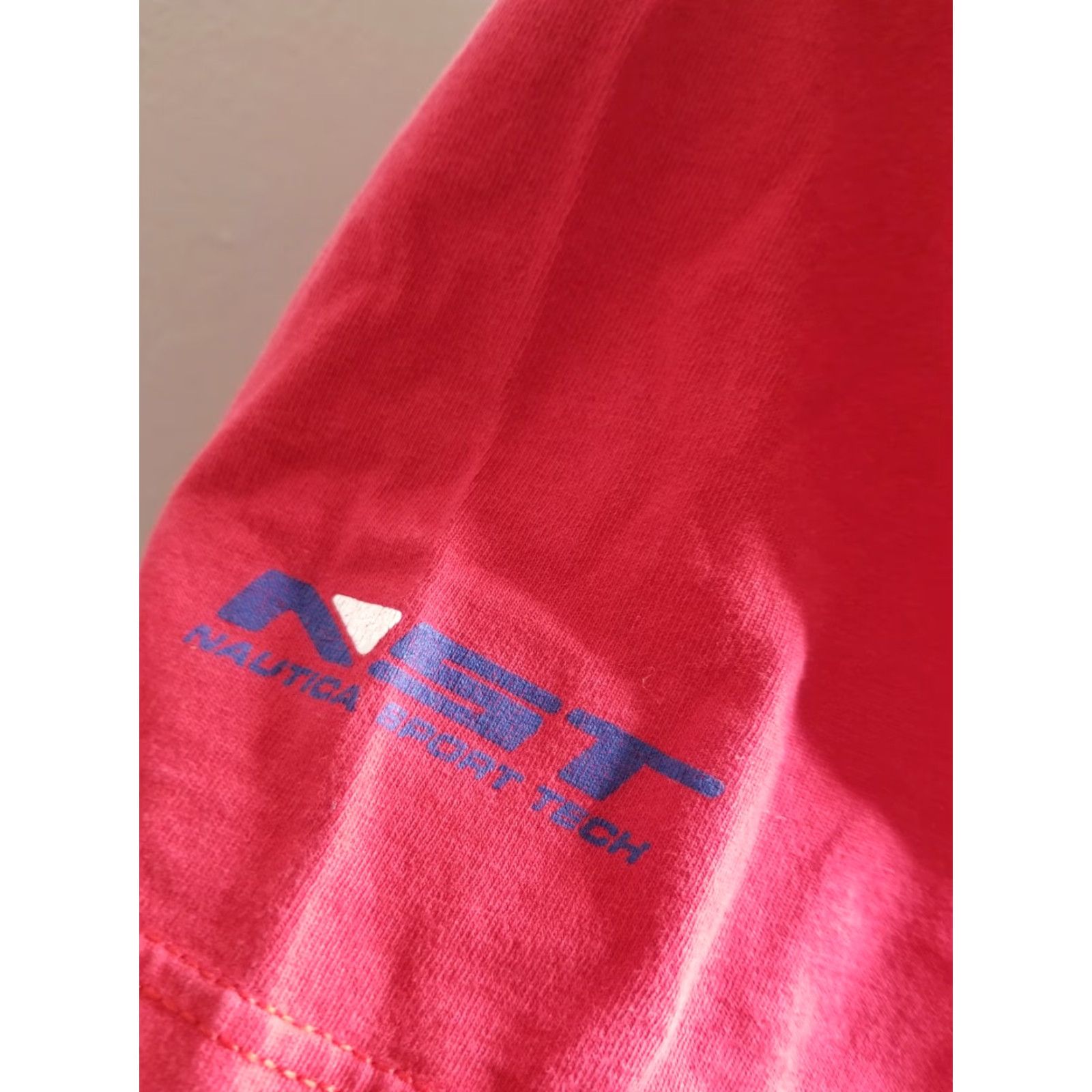 Nautica VINTAGE Nautica Sport Tech Red S/S T Shirt XL Mens United States 90s Crew Neck 100% Cotton Graphic Tee Size US XL / EU 56 / 4 - 3 Thumbnail