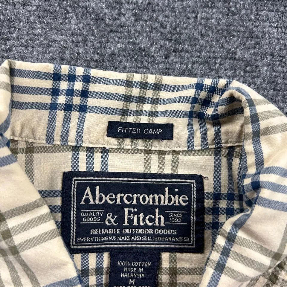 Abercrombie & Fitch Abercrombie & Fitch Shirt Mens Medium Plaid Fitted Camp Size US M / EU 48-50 / 2 - 3 Thumbnail