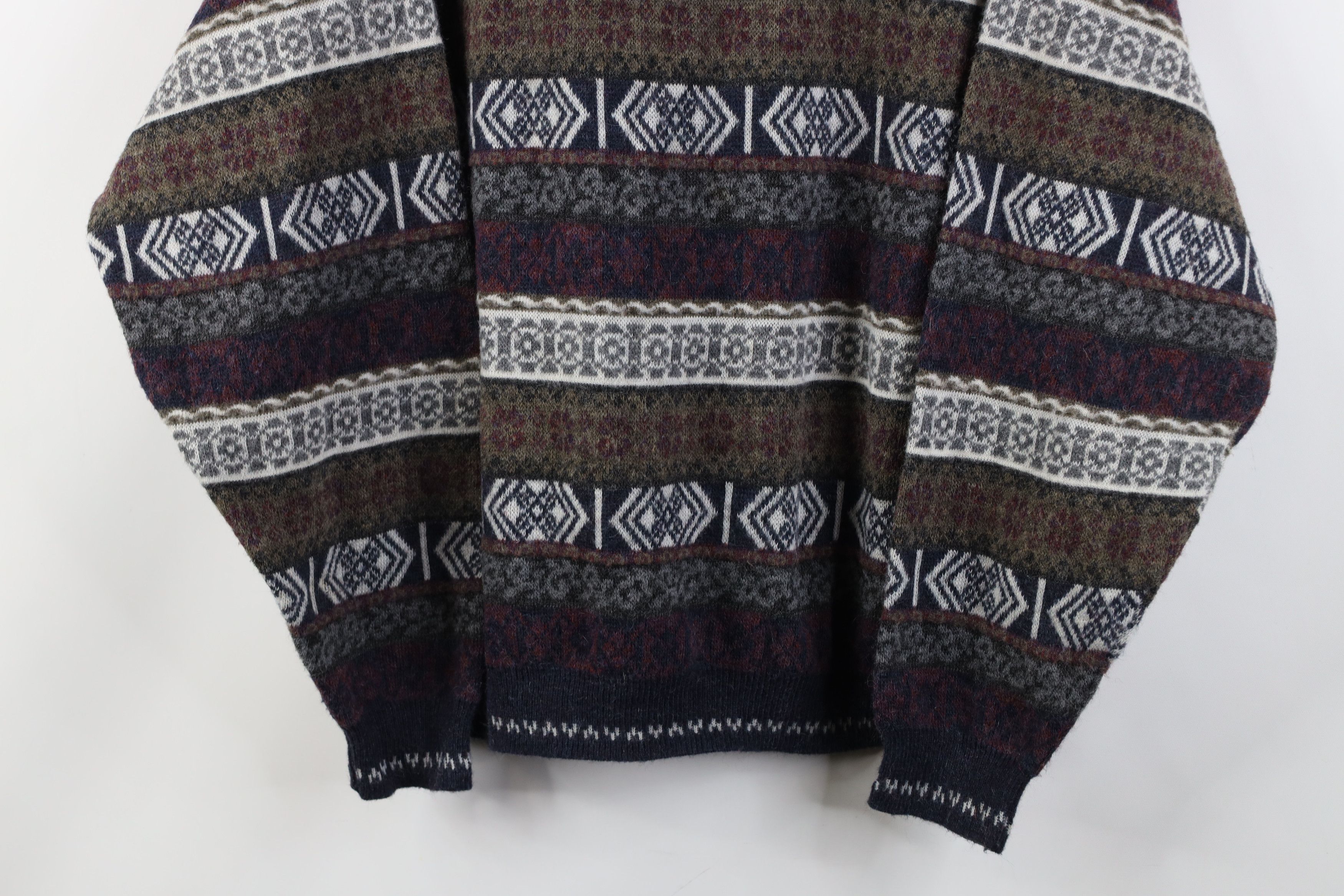 Vintage Vintage 90s Streetwear Fair Isle Wool Blend Knit Sweater Size US M / EU 48-50 / 2 - 3 Thumbnail
