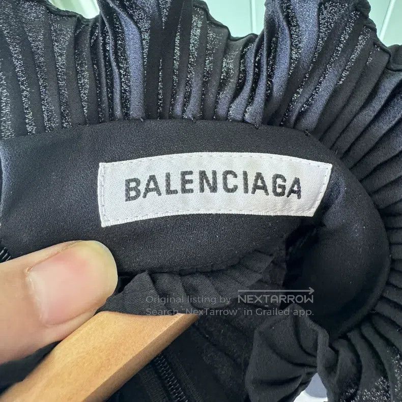 Balenciaga Balenciaga Black Pleated Dress Size XS / US 0-2 / IT 36-38 - 3 Thumbnail