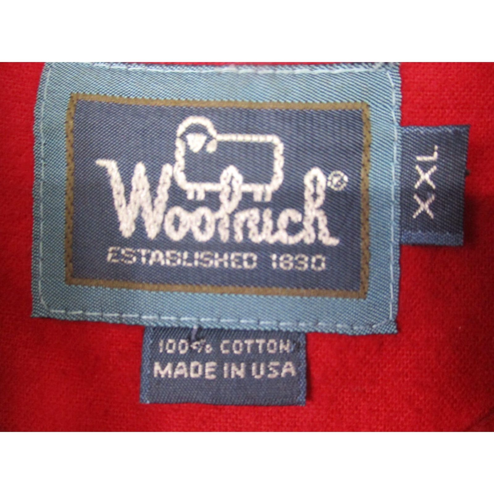 Vintage VINTAGE Woolrich Shirt Mens 2XL Red Long Sleeve 100% Cotton Made USA Button-Down Collar, Pocket, Solid, Button-Up, Utility: Classic 80s Size US XXL / EU 58 / 5 - 4 Thumbnail