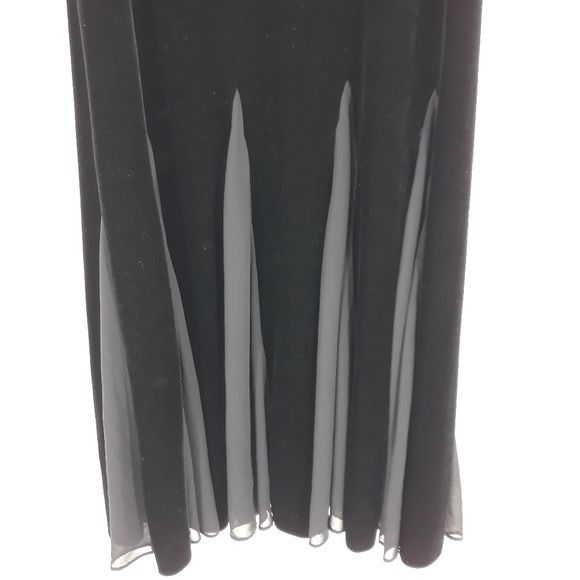 Alex Evenings 80's Alex Evenings Witchy Black Velour Maxi Dress Sz 10 Shee Size L / US 10 / IT 46 - 5 Thumbnail