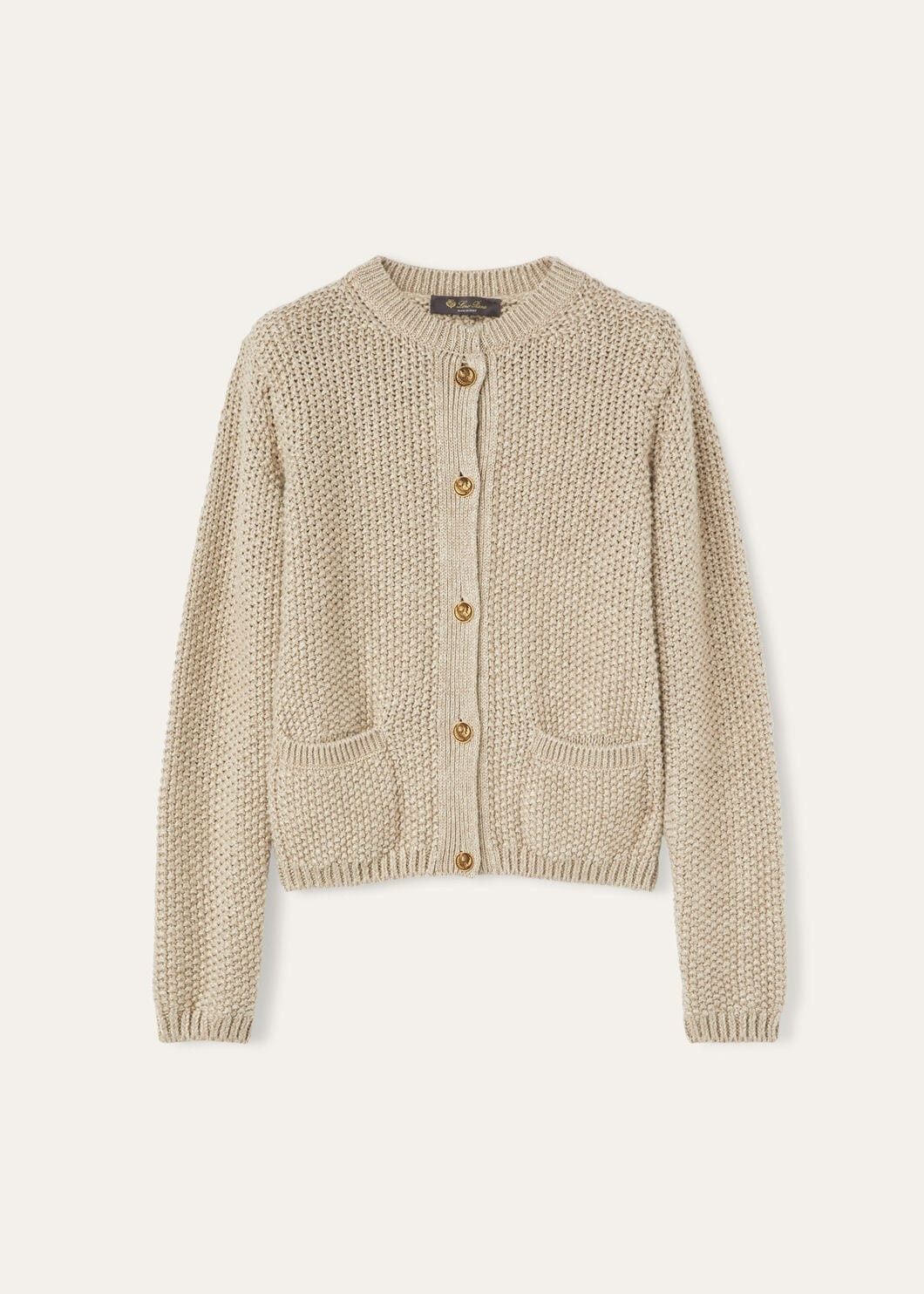 Loro Piana o1w1db10825 FAO2905 Baranca Cardigan in Beige Size S / US 4 / IT 40 - 1 Thumbnail