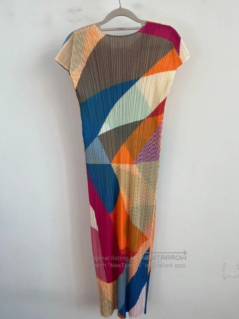 Issey Miyake Issey Miyake Color-Block Dress Size L / US 10 / IT 46 - 2 Thumbnail