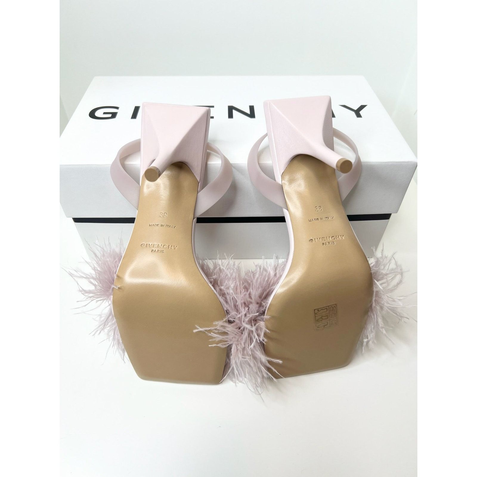 Givenchy NWT! Givenchy Lambskin Light Pink Slingback Sandals, Size 38 Size US 8 / IT 38 - 9 Thumbnail