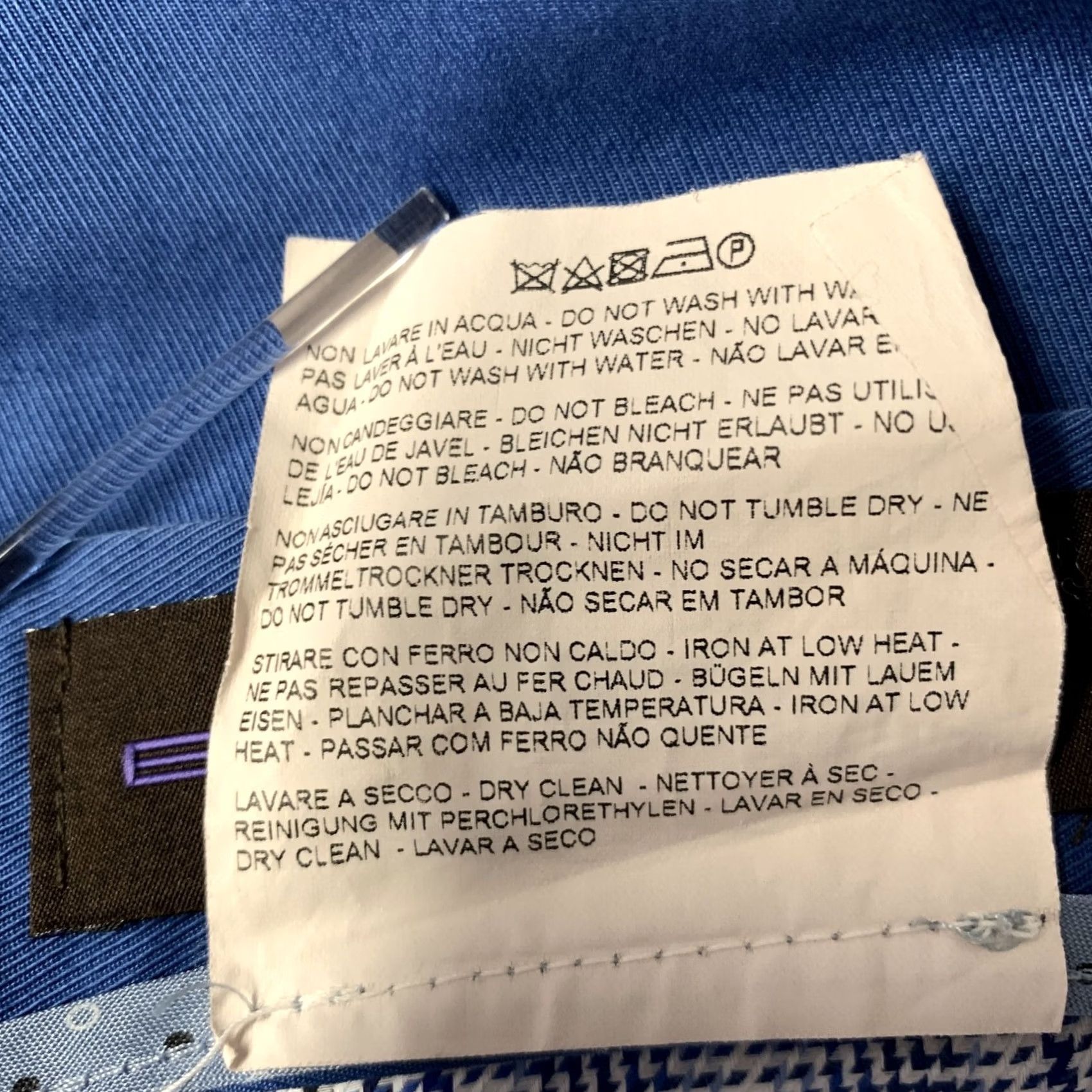 Etro ETRO Pants Flat Front Twill Cotton Blue 38 Casual Men Inseam 29 Italy Size US 38 / EU 54 - 6 Thumbnail