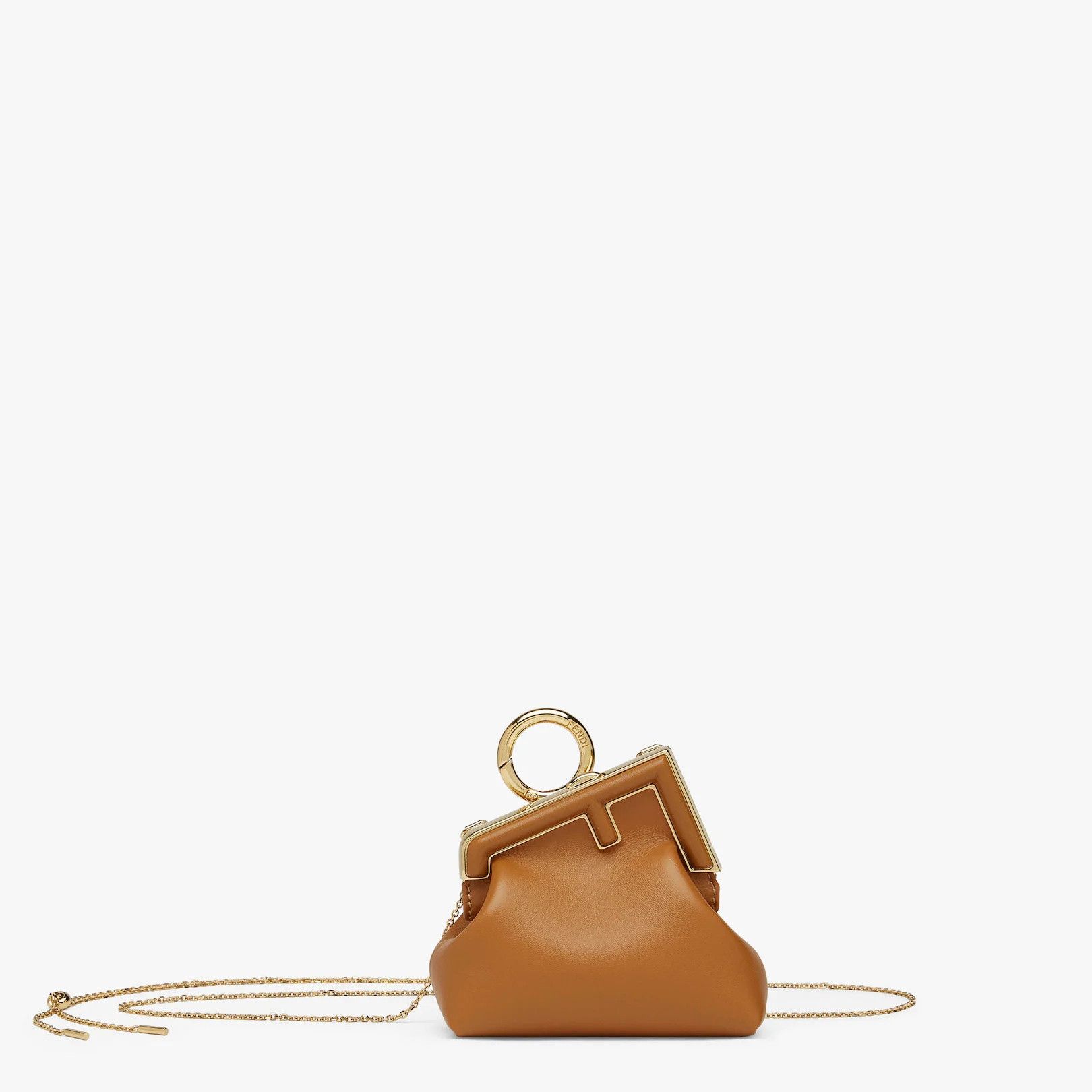 Fendi o1s1wg111224 Size: OS / Nappa Leather Charm Bag in Brown Size ONE SIZE - 1 Thumbnail