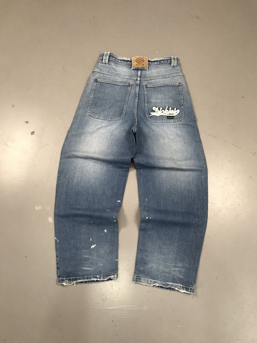 Dickies × Vintage Vintage dickies spell out embroidered denim Size US 33 - 1 Thumbnail