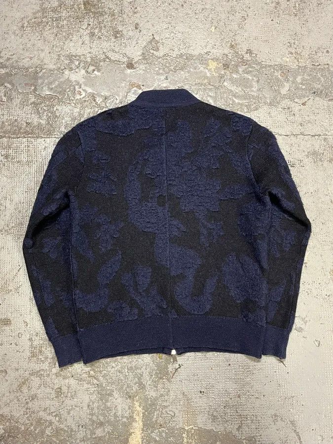 Jil Sander Jil Sander Navy Wool Two Tone Zip-up Sweater Size US M / EU 48-50 / 2 - 6 Thumbnail