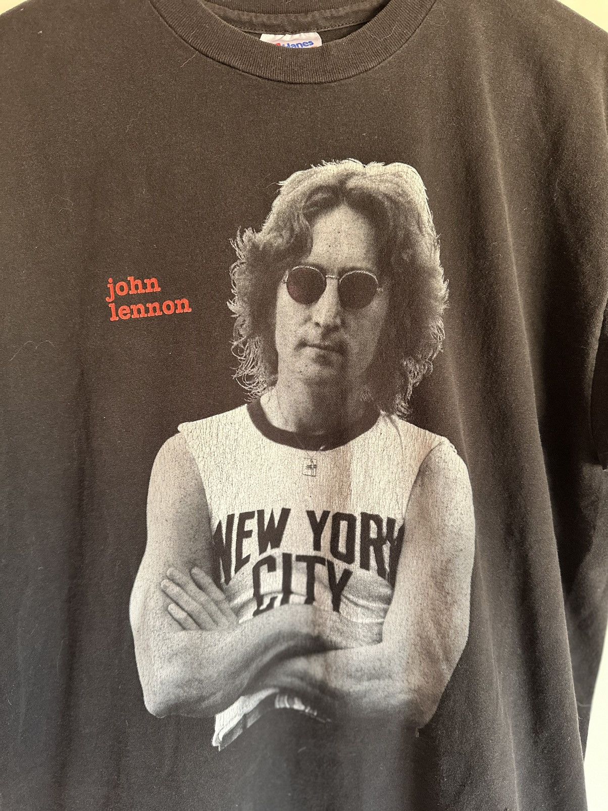 Band Tees × Vintage 1990 John Lennon New York City T-shirt Size US XL / EU 56 / 4 - 2 Thumbnail