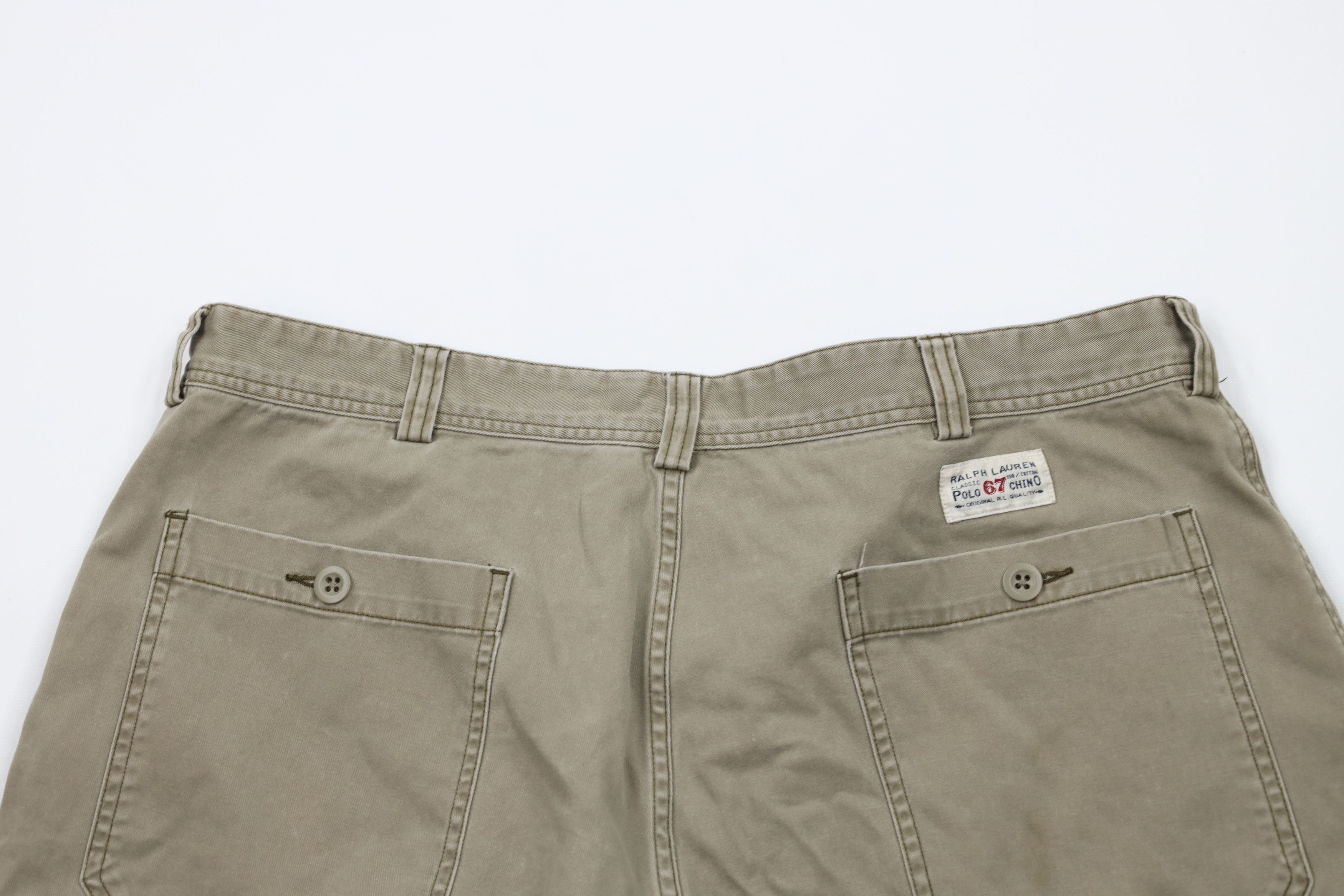 Ralph Lauren × Vintage Vintage 90s Ralph Lauren Above Knee Military Chino Shorts Size US 38 / EU 54 - 11 Thumbnail