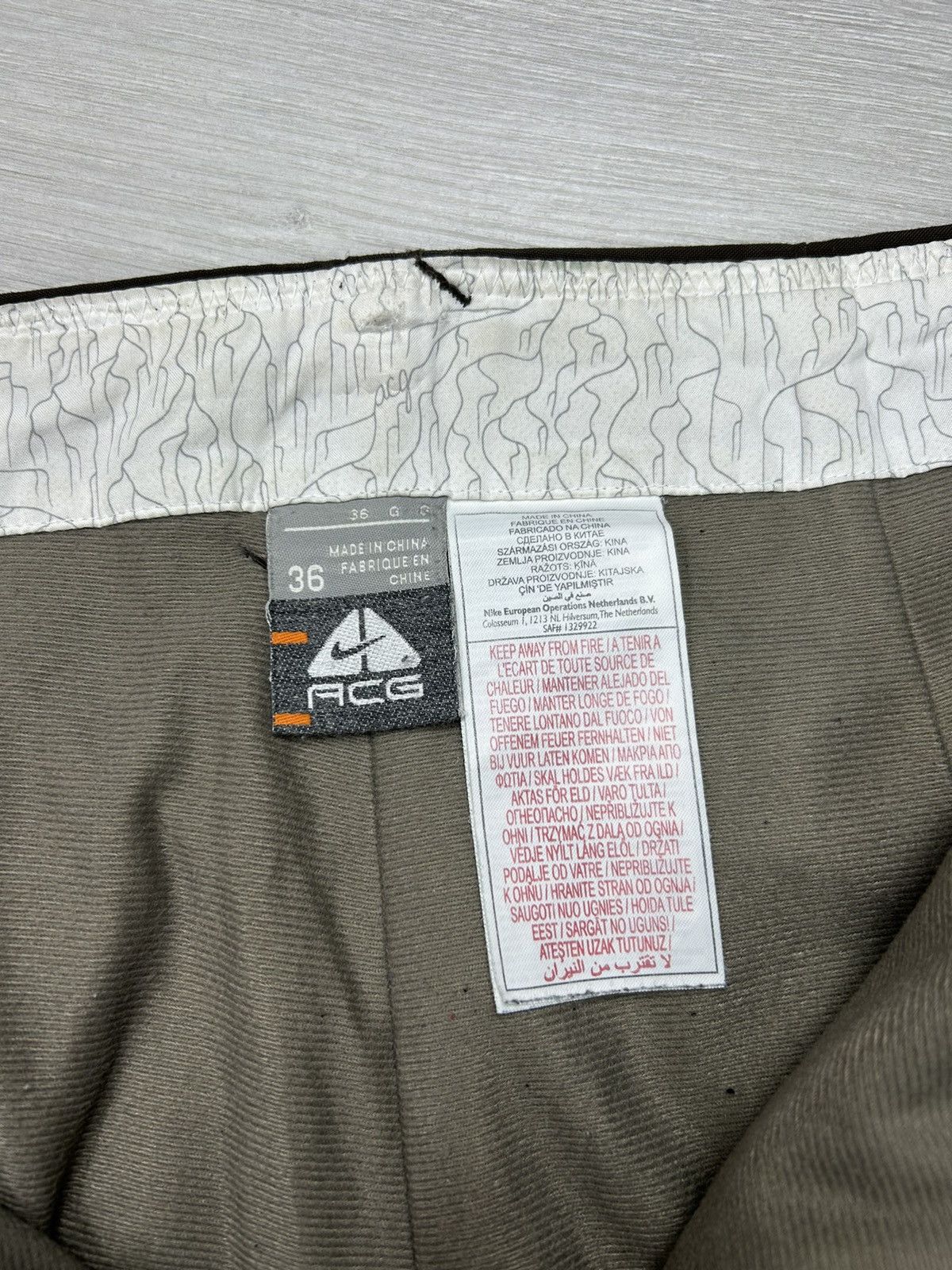 Nike ACG × Vintage Nike ACG Vintage Warm Cargo Pant Brown Size 36 Size US 36 / EU 52 - 7 Thumbnail