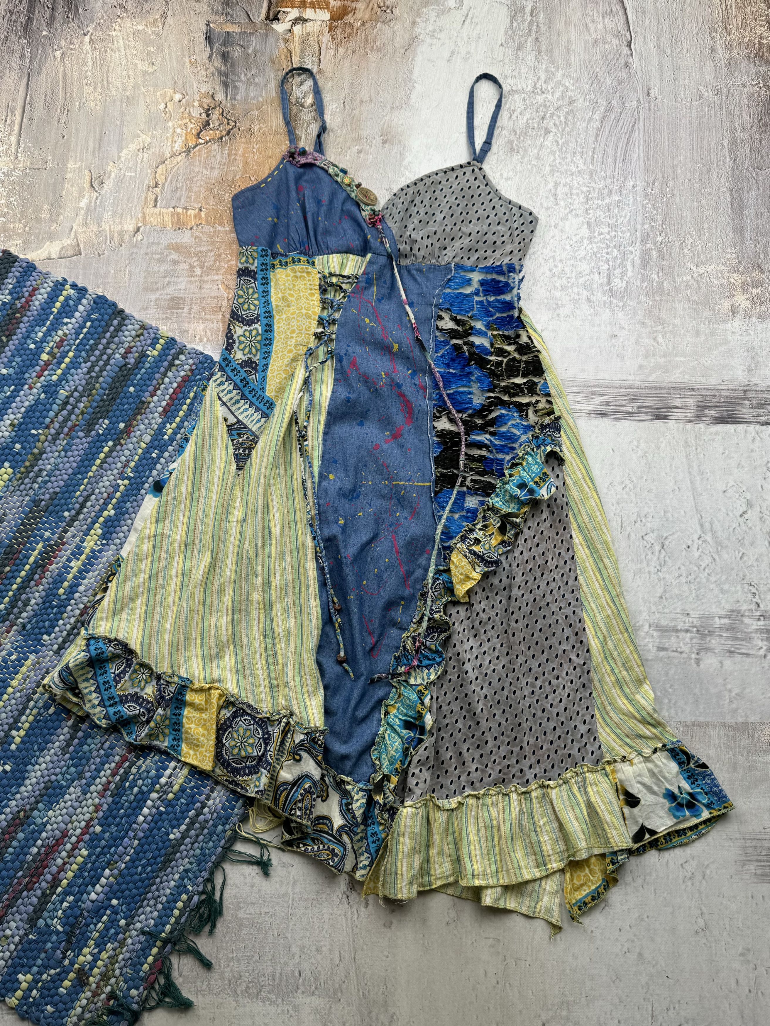 Japanese Brand Vintage Asymmetry Flared Dress A273(22) Size M / US 6-8 / IT 42-44 - 1 Thumbnail